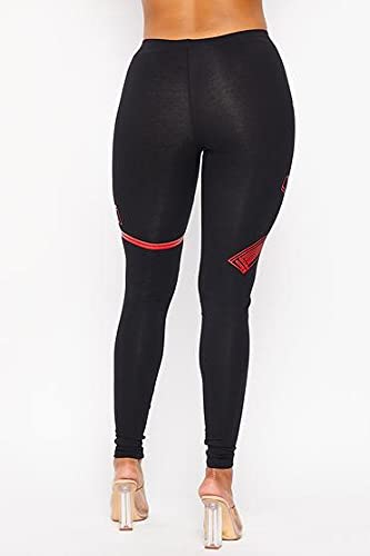 USA Made Guns Out Machine Gun Leggings - Women's High Waist Yoga Pants (Plus Size XL, XXL, XXXL) for Workout, Gym & Casual Wear