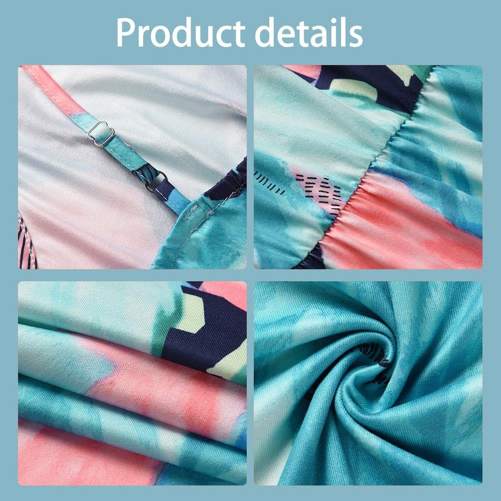 Bohemian Floral Print Women's Maxi Dress - V-Neck Spaghetti Strap Long Sling Dress for Beach, Vacation & Summer Outfits