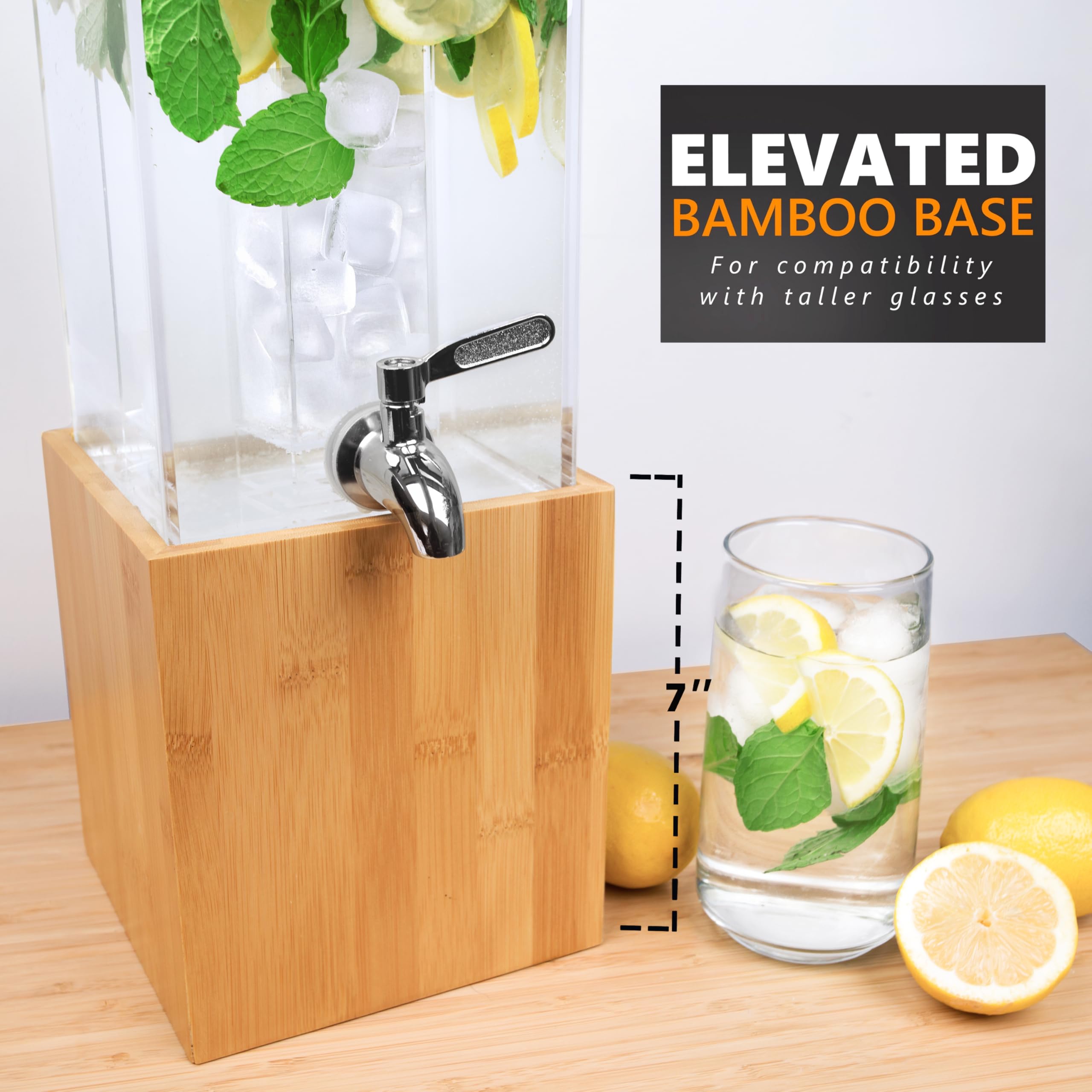 1.25 Gallon Acrylic Beverage Dispenser with Stand - Perfect for Parties, Events & Home Use - Water, Juice & Punch Dispenser - Essential Hosting & Serving Solution