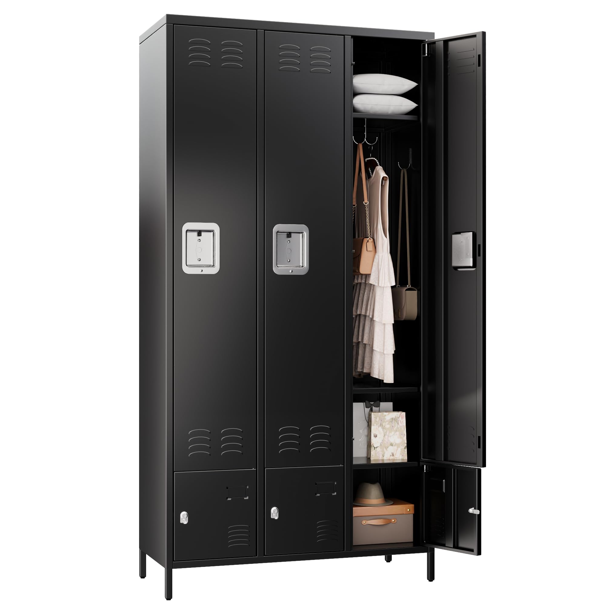 Aobabo 6-Door Metal Storage Locker Cabinet with Combination Lock - 72
