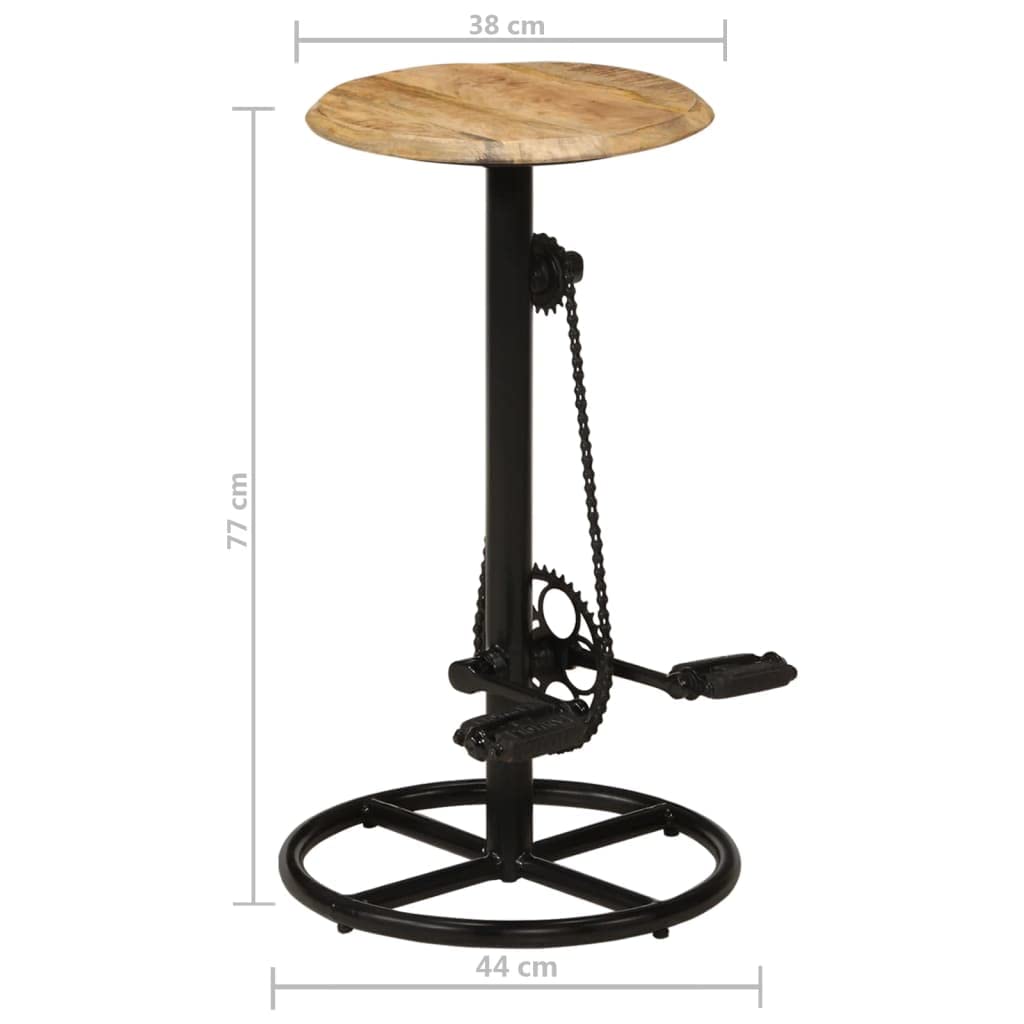 Premium SKM Bar Stools Set of 2 - Solid Mango Wood Counter Height Chairs (Model 6413) - Perfect for Kitchen Islands, Breakfast Bars & Home Bars