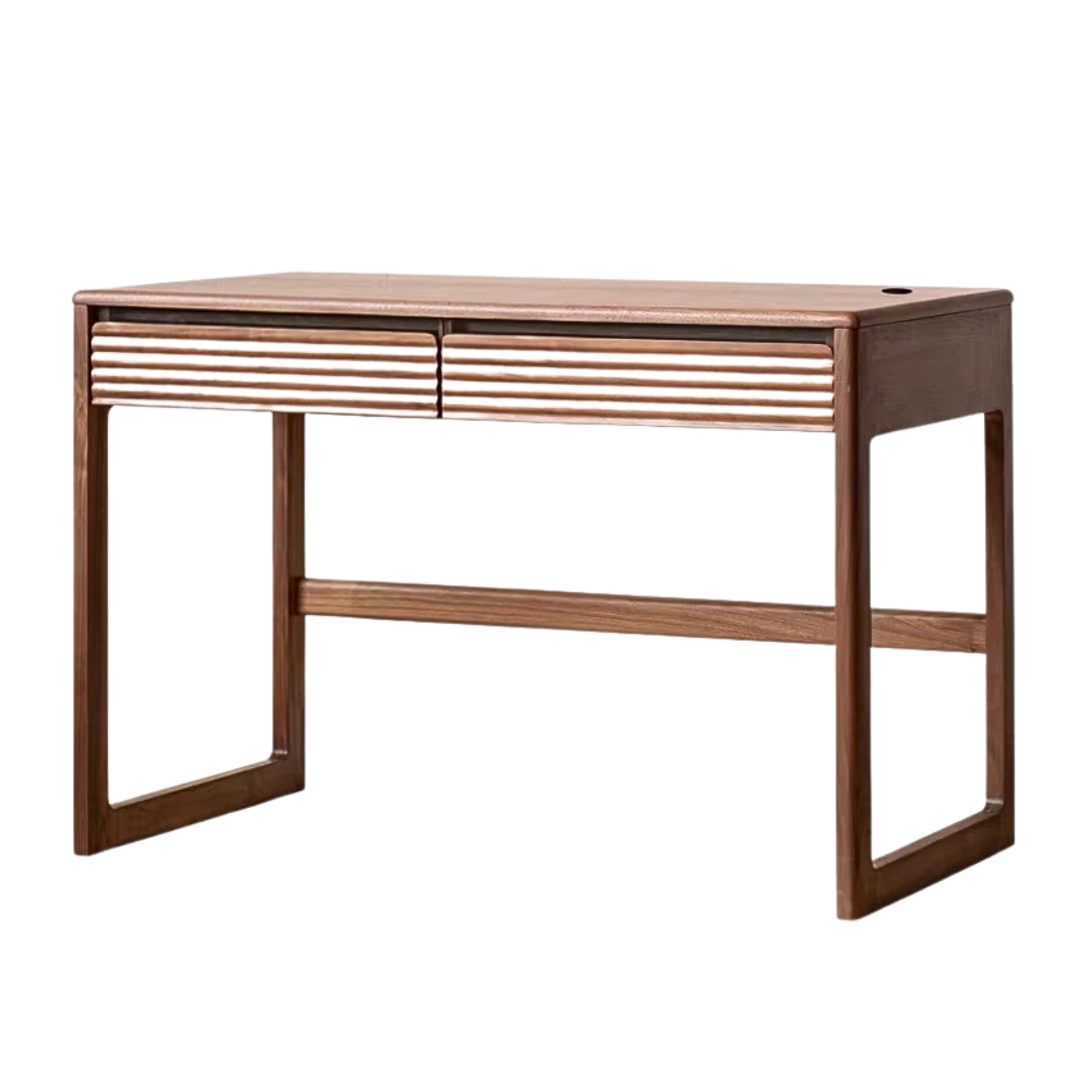 Premium Black Walnut Solid Wood Desk - Modern Nordic Style Home Office Desk for Study, Work & Writing - Durable & Stylish Workspace Solution