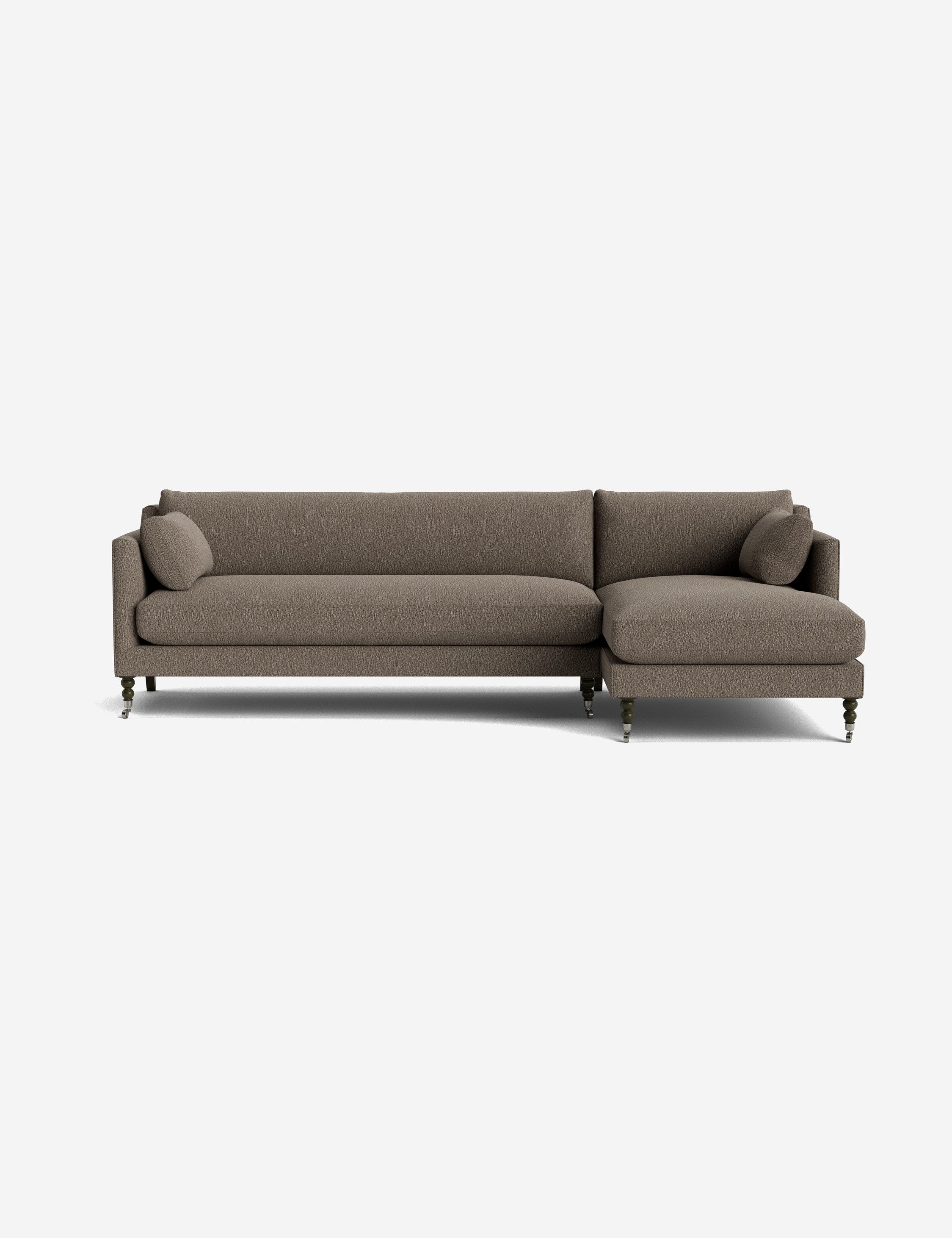 Fabienne Modern Sectional Sofa with Reversible Chaise, L-Shaped Couch for Living Room - Comfortable Upholstered Furniture for Home, Apartment & Office (Grey) - Perfect for Lounging, Entertaining & Family Gatherings