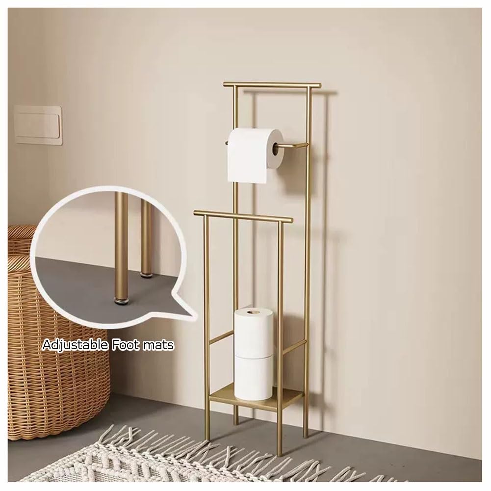 2-Tier Stainless Steel Towel Rack Holder - Free Standing Bathroom Organizer for Indoor & Outdoor Use - Space Saving Floor Towel Shelf (13.3x17.5x61.7cm, White) - Perfect for Guest Bathrooms, Poolside, and Spa Areas
