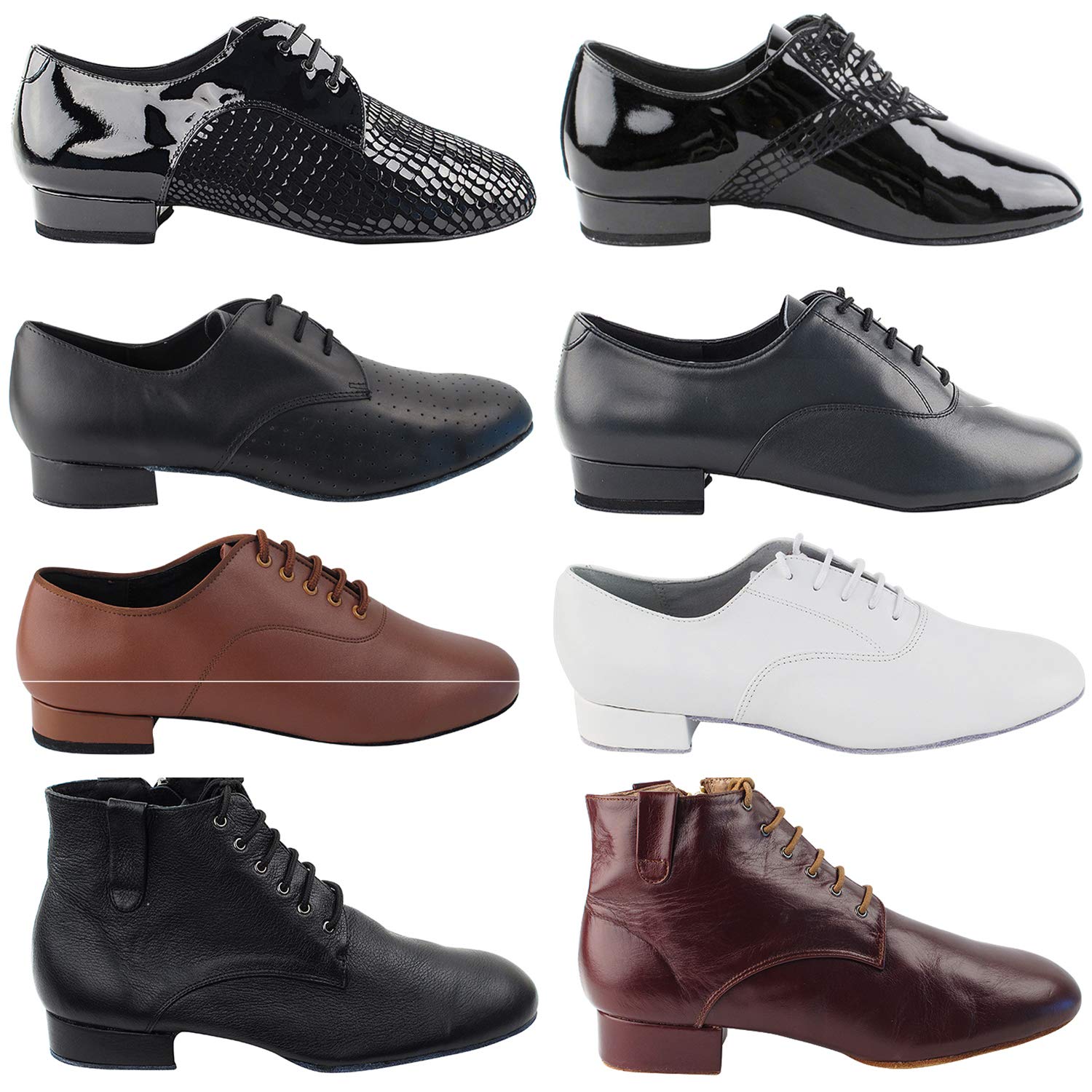 50 Shades Men's 1 Inch Low Heel Dance Shoes for Ballroom, Salsa, Swing - Professional Practice & Casual Wear - Perfect for Dance Classes, Social Events & Latin Dance Performances