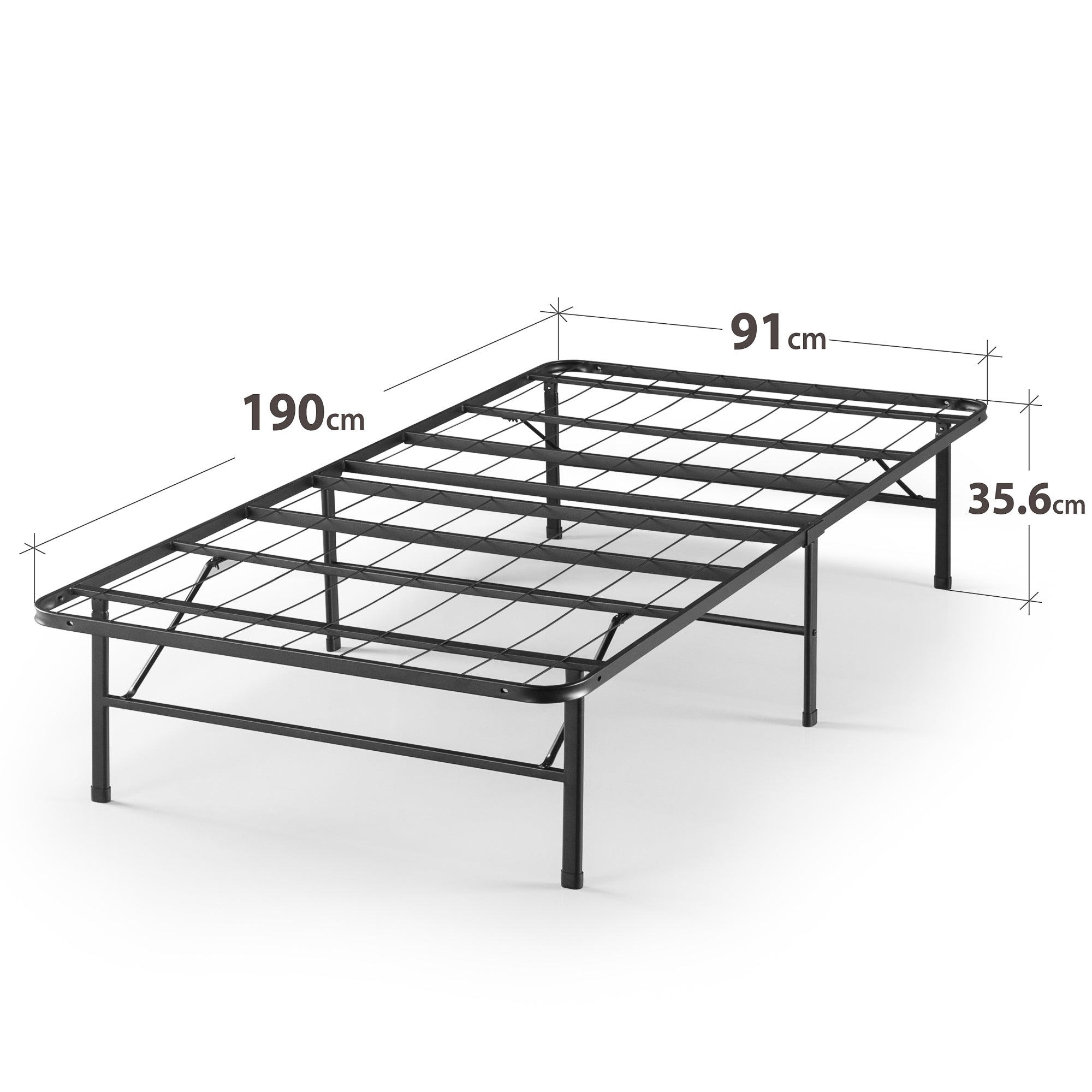 Zinus Shawn SmartBase Metal Foundation - Queen Size Bed Frame with Heavy Duty Steel Slats, No Box Spring Needed - Perfect for Platform Beds, Guest Rooms & Dormitories