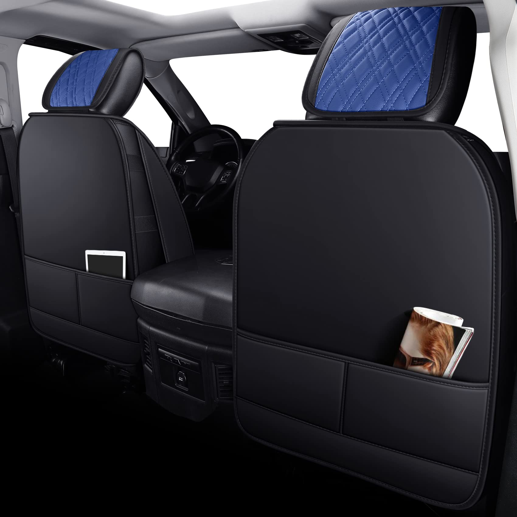 YIERTAI Custom Fit Car Seat Covers for Dodge Ram 1500/2500/3500 (2009-2025) - Waterproof Leather Seat Protectors for Mega Cab, Limited, Longhorn, Laramie & Tradesman Models | Perfect for Off-Roading, Daily Commuting & Truck Protection