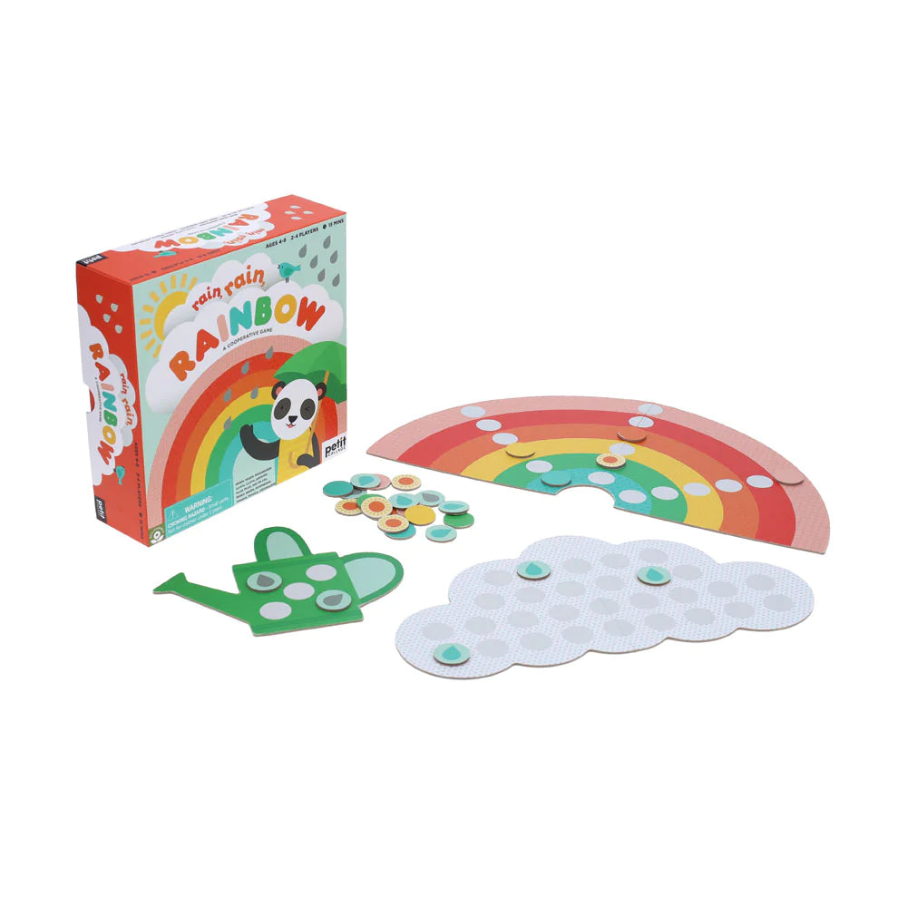 Rain, Rain Rainbow Cooperative Board Game for Kids - Fun Family & Classroom Educational Activity for Preschoolers & Toddlers | Perfect for Indoor Play, Birthday Parties & Group Learning