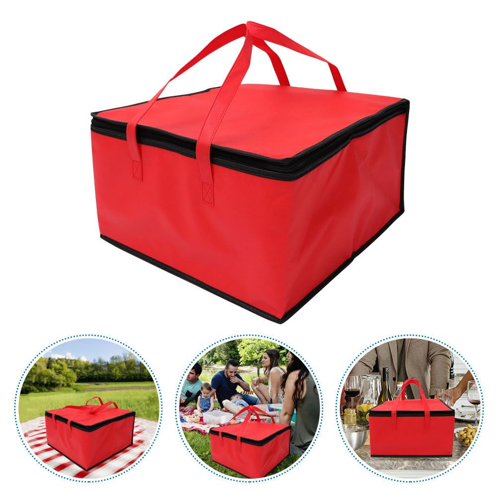 Kichvoe Insulated Food Bag - Thermal Pizza & Grocery Tote Cooler for Hot & Cold Meals - Perfect for Catering, Seafood, Cakes & Outdoor Picnics