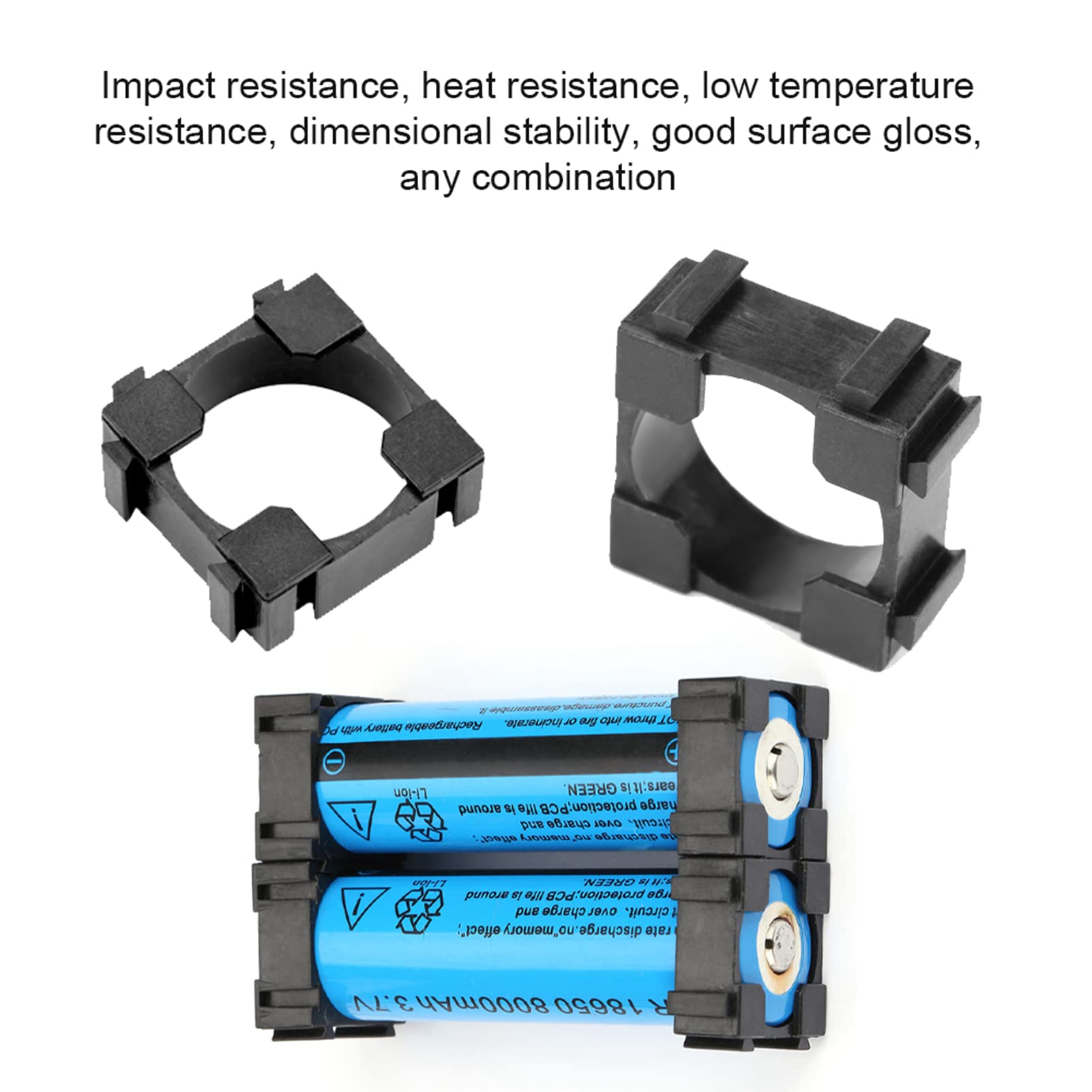 100Pcs Li-ion Battery Holder - Portable Cylindrical Battery Pack Organizer with Short Circuit Protection | Ideal for DIY Electronics, Flashlights & Power Banks