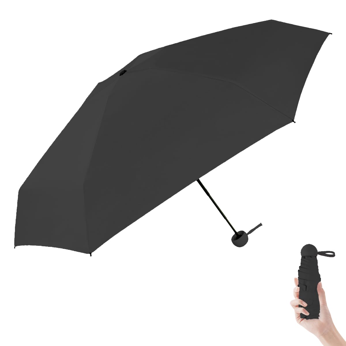 Compact Travel Umbrella - Mini Folding Umbrella with UV Protection, Lightweight & Portable for Women - Perfect for Purse, Car, Backpack, Commuting & Outdoor Activities
