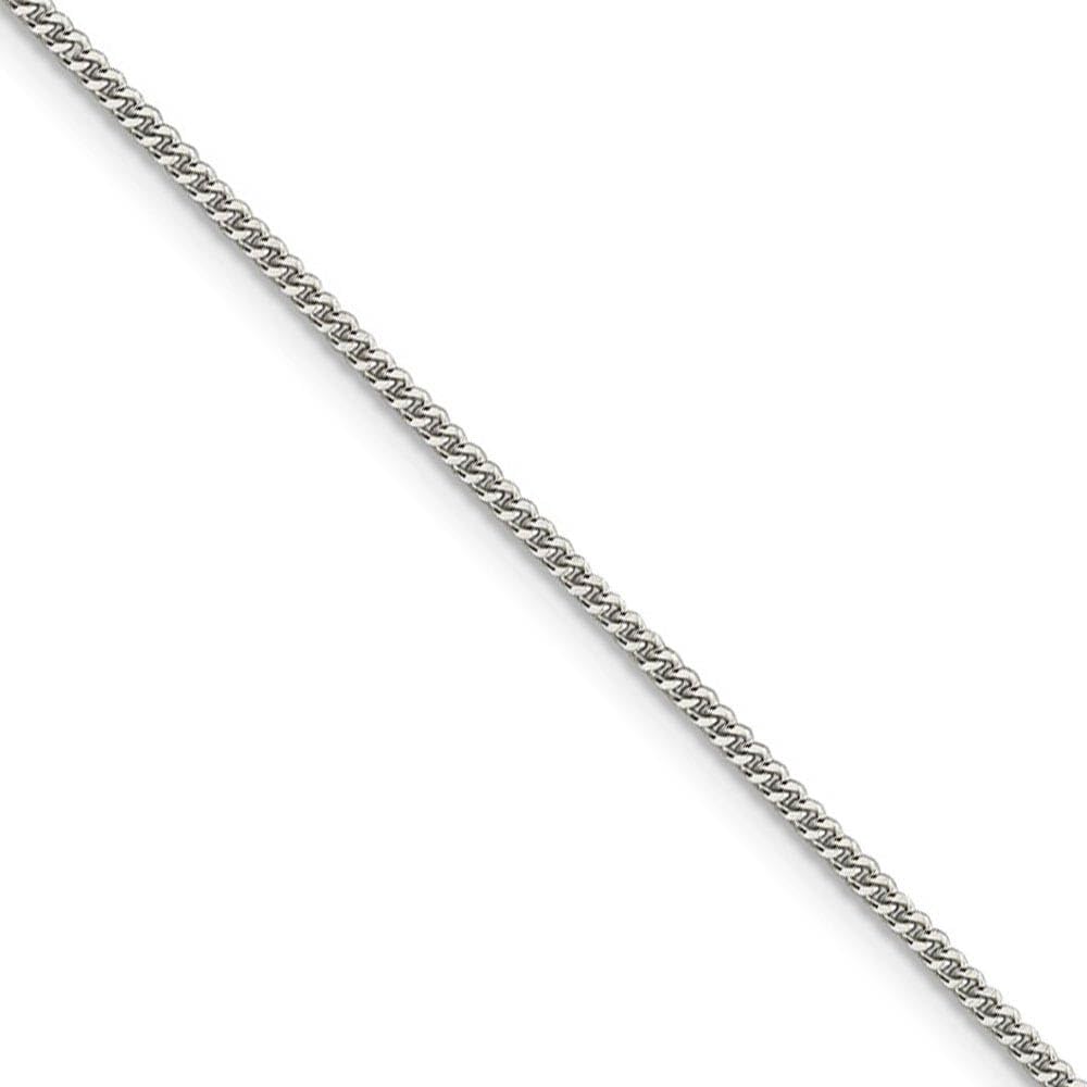 1.5mm Sterling Silver Curb Chain Necklace for Women - Elegant & Durable