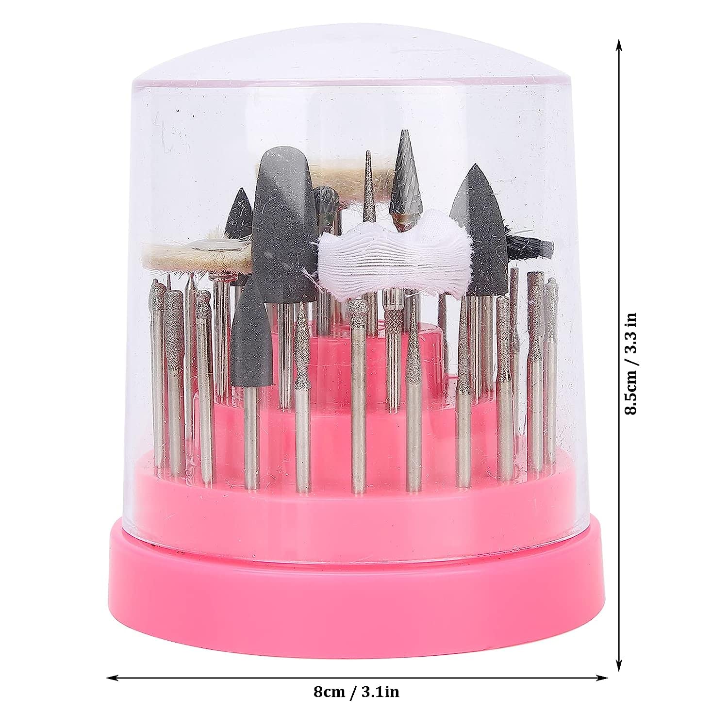 2-Piece Nail Drill Bit Set with 40 Accessories - Professional Manicure & Pedicure Tools for Home & Salon Use - Perfect for Nail Art, Acrylics & Gel Extensions