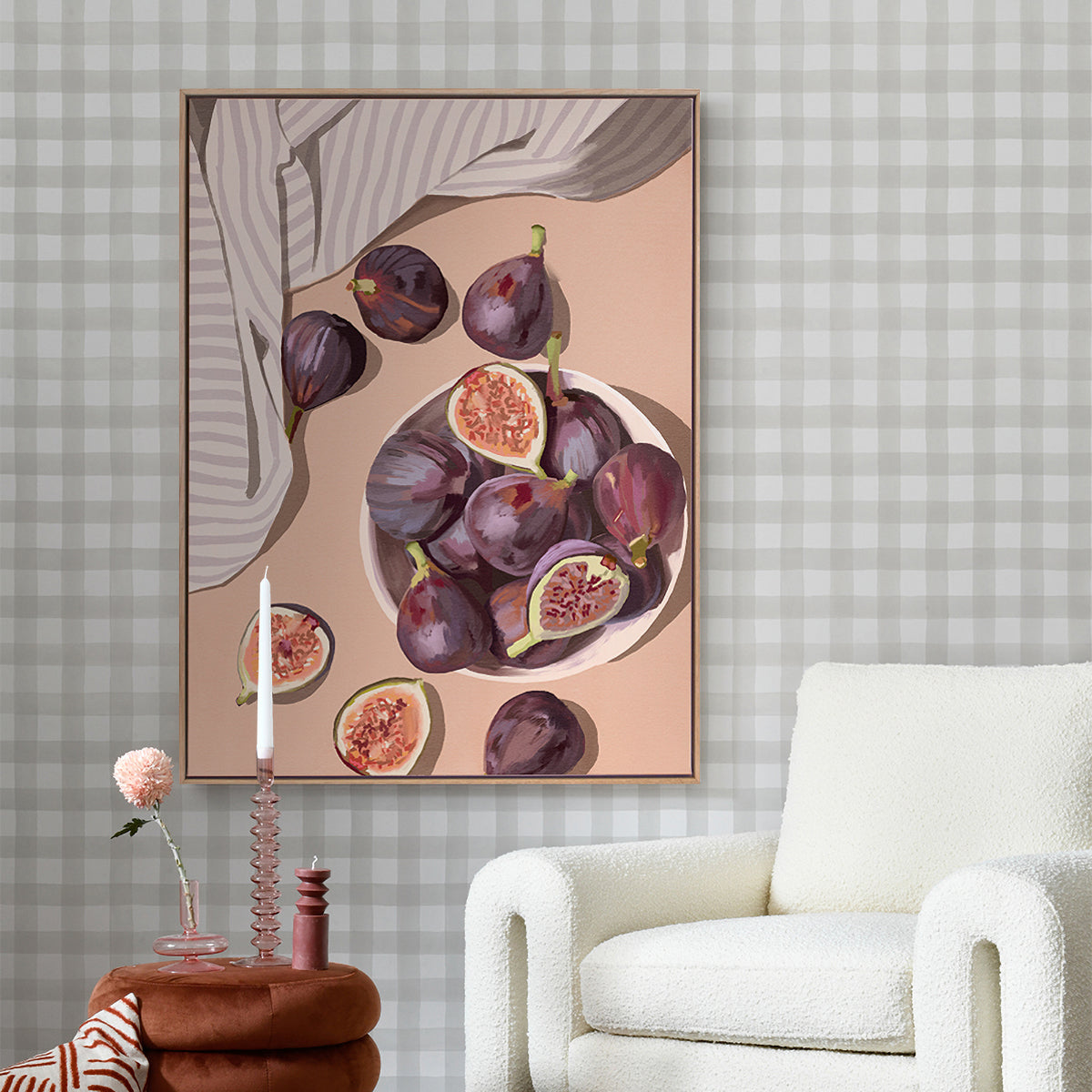 Fresh Figs Portrait Art Print - High Quality Wall Decor for Living Room, Bedroom & Office - Perfect Gift for Home Decor Lovers