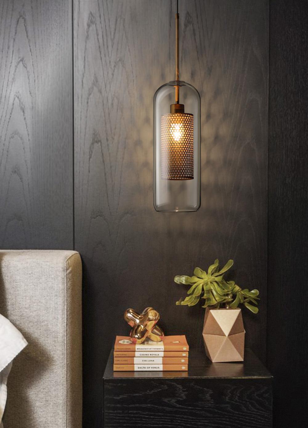 Vintage Chiswick Glass Pendant Light - Elegant Hanging Fixture for Dining Room, Kitchen Island & Bedroom Lighting | Energy Efficient LED Compatible