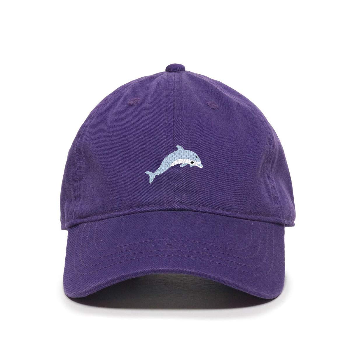 Stylish Dolphin Embroidered Cotton Baseball Cap - Adjustable Dad Hat for Men & Women - Perfect for Outdoor Sports, Beach, and Casual Wear
