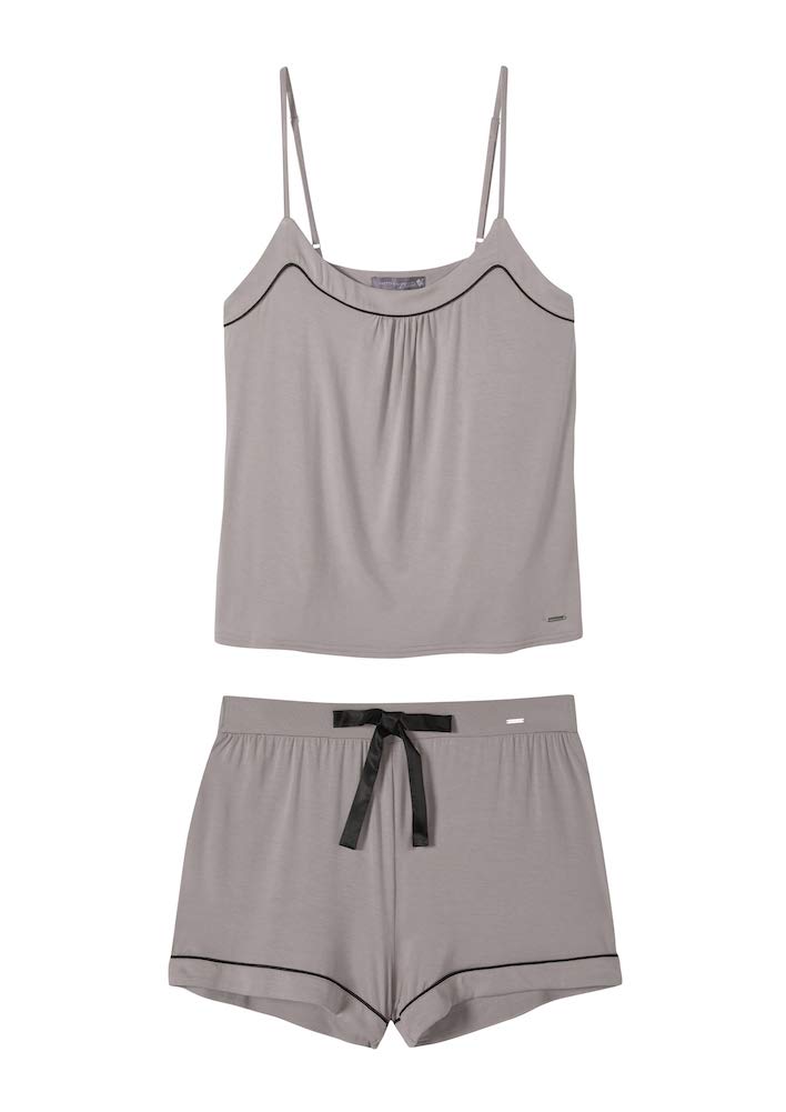 London Bamboo Cami Shorts Pajama Set - Soft Mink Color - Size 6 - Women's Sleepwear for Summer & Lounge Wear