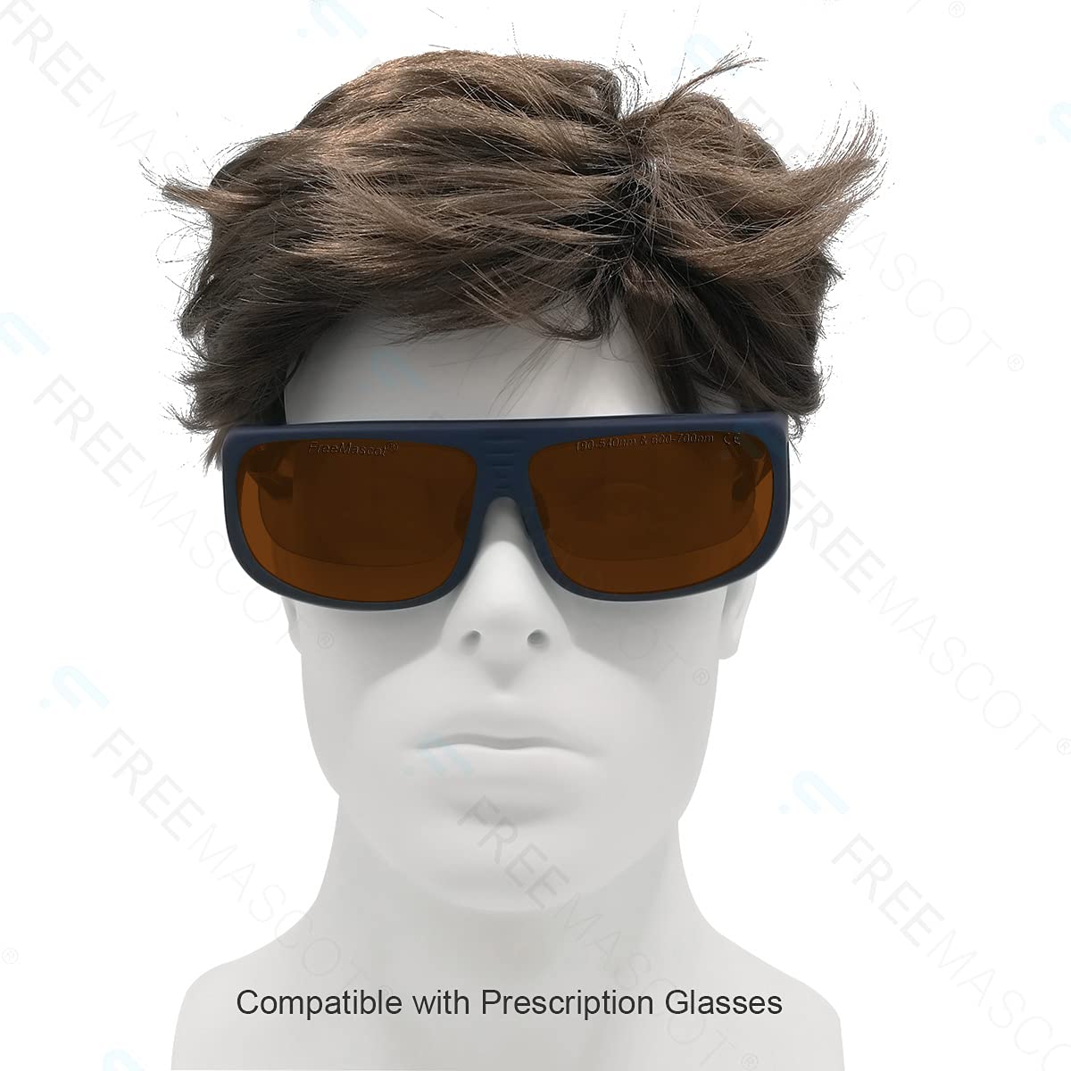 FreeMascot Professional OD 4+ Laser Safety Glasses 190nm-540nm & 600nm-760nm for Violet Blue Green Red Lasers - Perfect for Lab Work, Laser Engraving & Medical Procedures