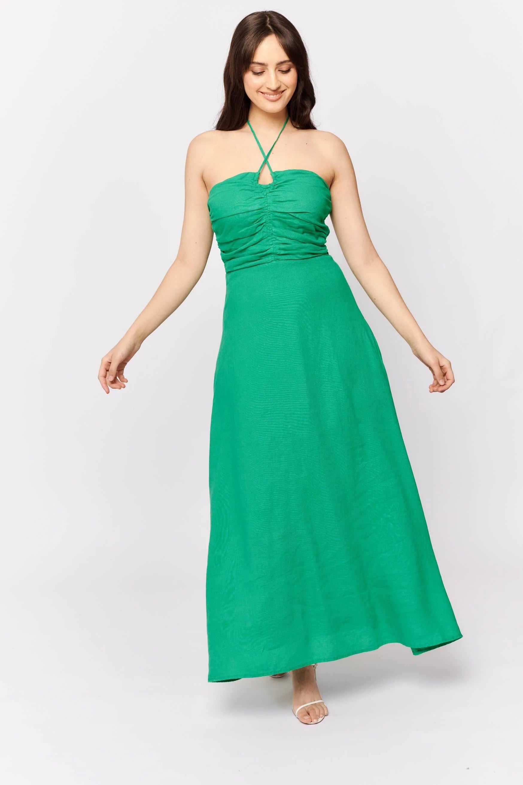 Como Dress - Elegant Emerald Green Women's Dress for Party, Wedding & Evening Events | Perfect for Special Occasions & Night Out