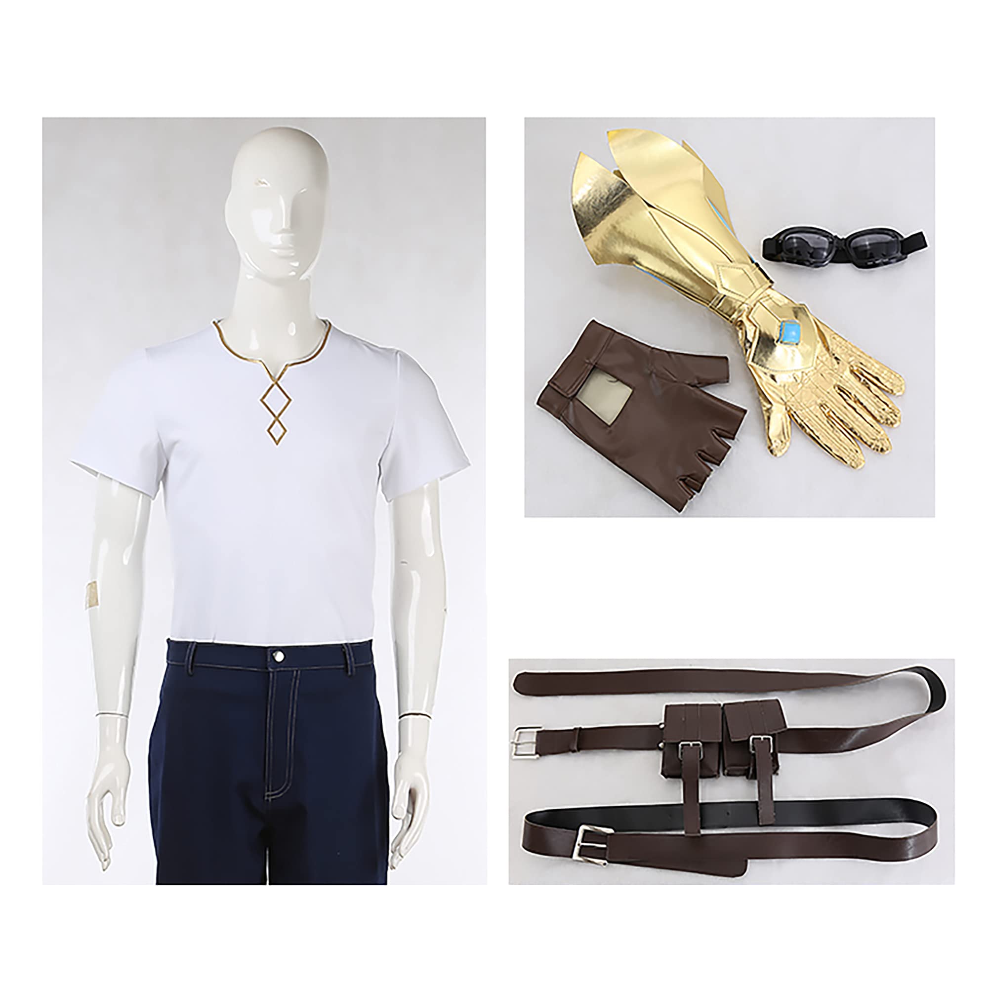 Ezreal Cosplay Costume for Men - Anime Prodigal Explorer Halloween Outfit | Perfect for Cosplay Events, Halloween Parties & Comic Conventions