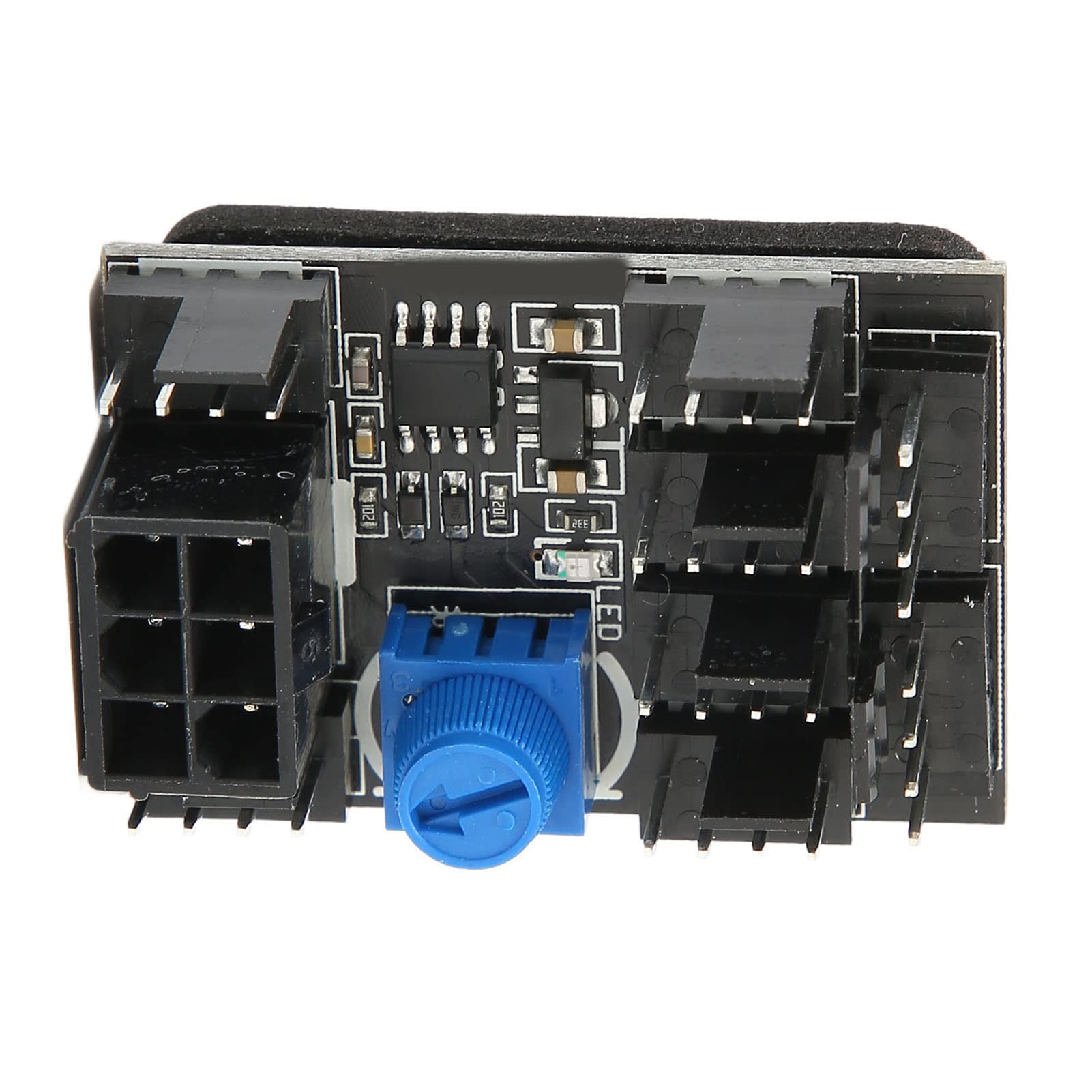 Shanrya PWM Fan Hub - 6-Port PC Fan Controller with Sleeved Cables, Durable & Long-Lasting for Desktop Computer Cooling | Perfect for Gaming PC, Workstation & Custom PC Builds