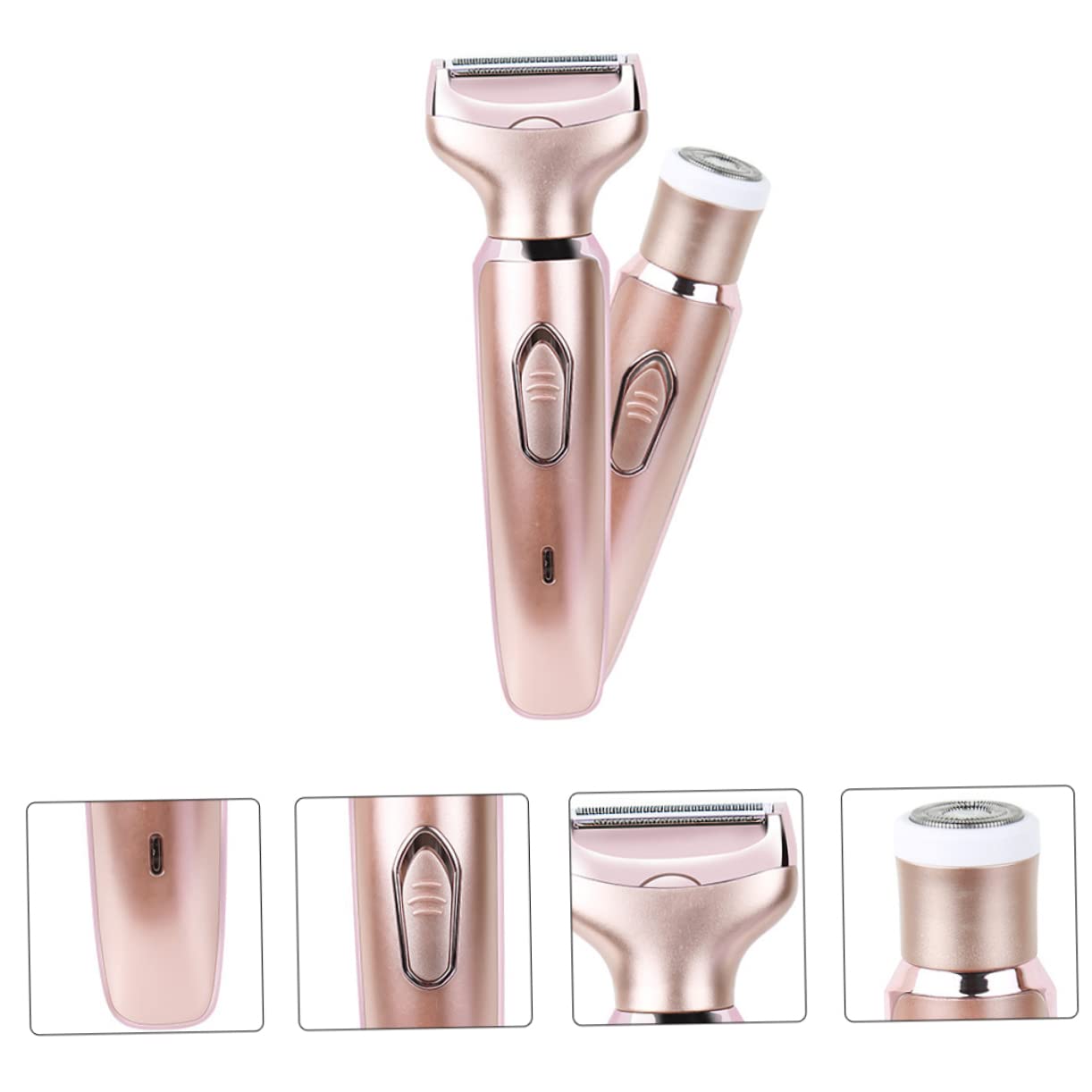 FOMIYES 2-in-1 Rechargeable Women's Hair Removal Shaver - Painless Trimmer for Face, Lips, Chin, Bikini, Arms & Legs | At-Home Hair Removal & Grooming for Smooth Skin