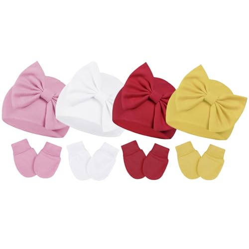 04pcs White & Yellow & Red & Deep Pink
