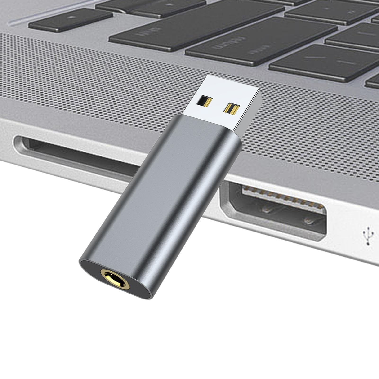 Firulab External USB Sound Card - 3.5mm Aux to USB Plug & Play Audio Adapter for Gaming Headsets | Compatible with League of Legends, PC, Laptop | Perfect for Streaming, Online Gaming & Conference Calls