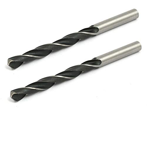 8mm HSS 9341 Twist Drill Bit Set (2-Pack) - 110mm Length Round Shank for Metal, Wood & Plastic Drilling - Perfect for DIY Projects & Professional Workshop Use