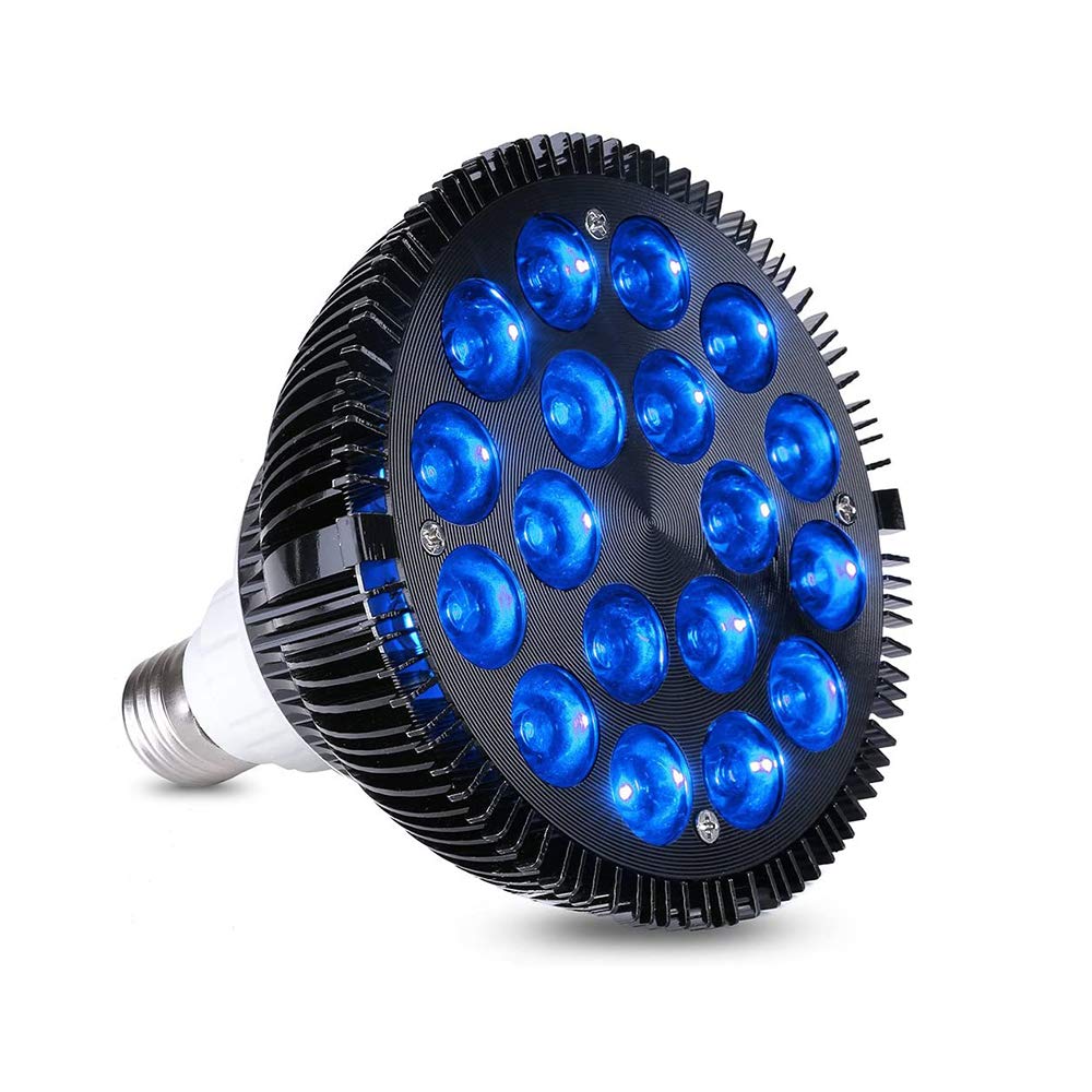 Antony 36W Blue LED Plant Grow Light Bulb - Full Spectrum E26 Grow Lamp for Greenhouse, Hydroponic, Bloom & Fruiting - Perfect for Indoor Gardening, Seed Starting & Plant Growth Enhancement