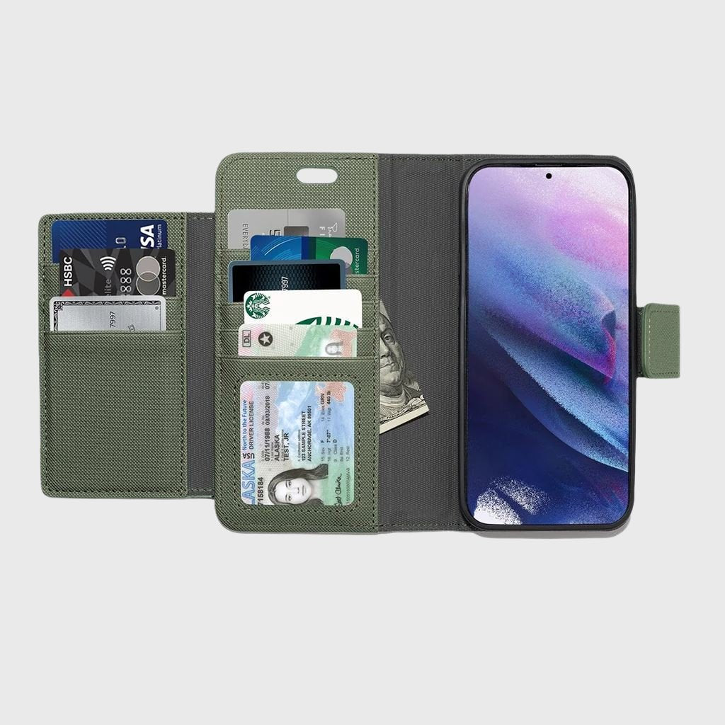 Samsung Galaxy S22 Leather Wallet Case - Slim Protective Cover with Card Holder | Perfect for Business, Travel & Everyday Use