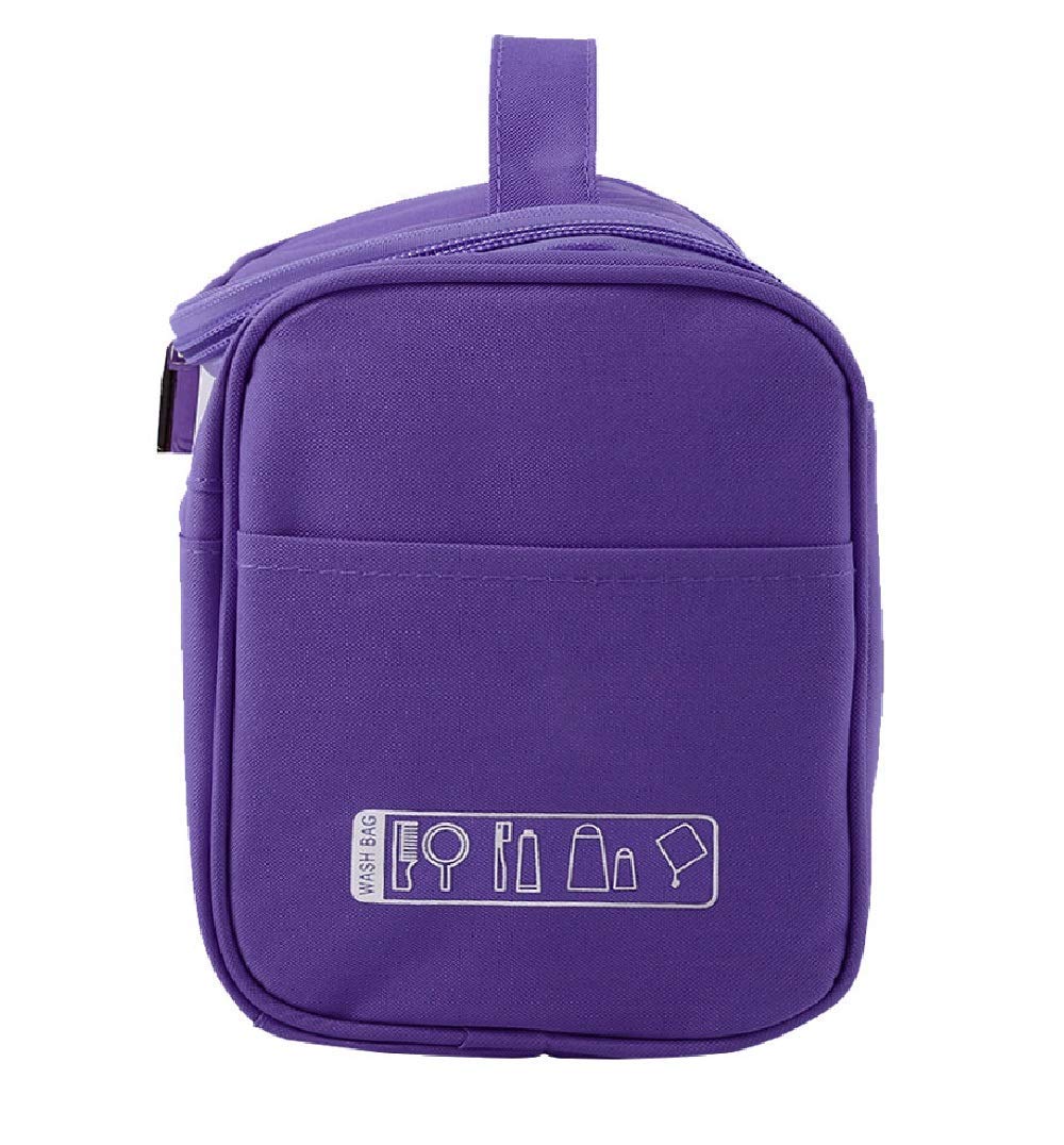 Premium CLEMATIS Hanging Cosmetic Organizer - Travel Toiletry Bag with Hook for Men & Women, Waterproof Makeup Storage Pouch (Purple) - Ideal for Travel, Gym, Camping & Daily Organization