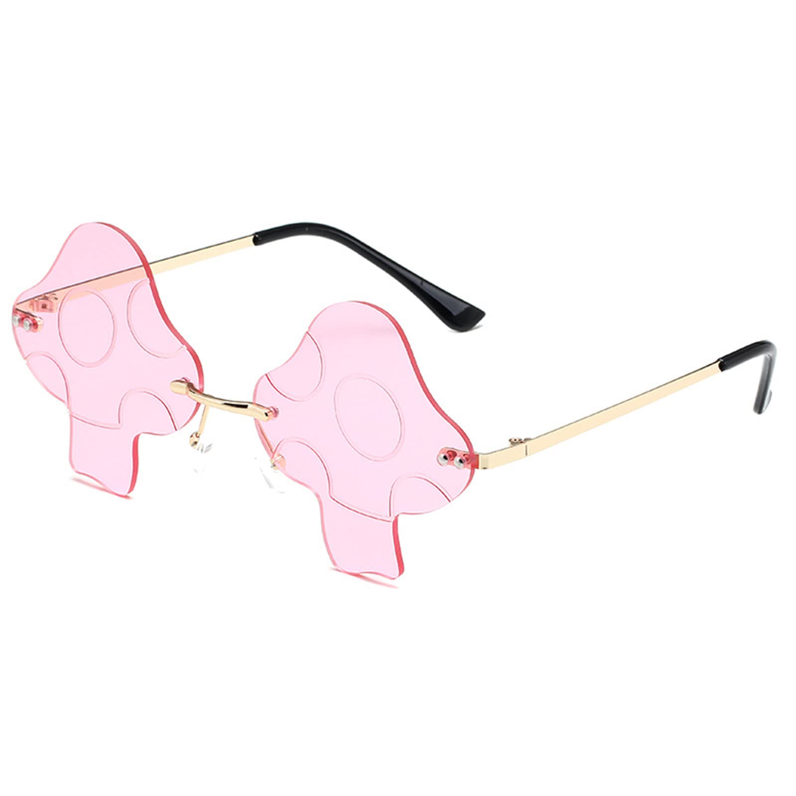 Vintage Retro Mushroom Sunglasses - Unisex Irregular Frame with Tinted Lenses for Outdoor Activities, Beach & Fashion Accessories