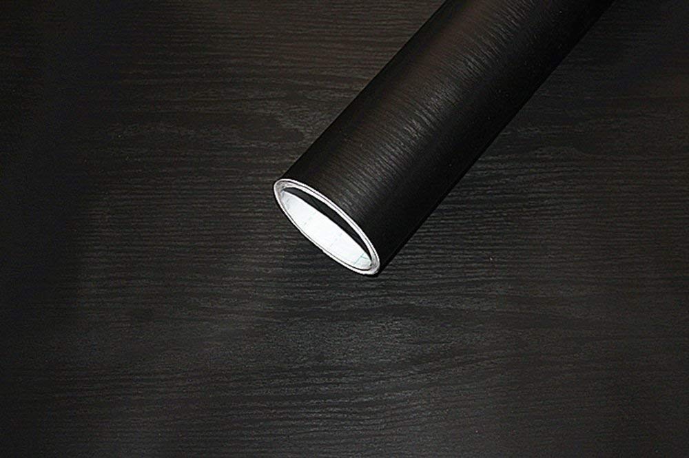 Black Wood Grain Contact Paper - 15.7