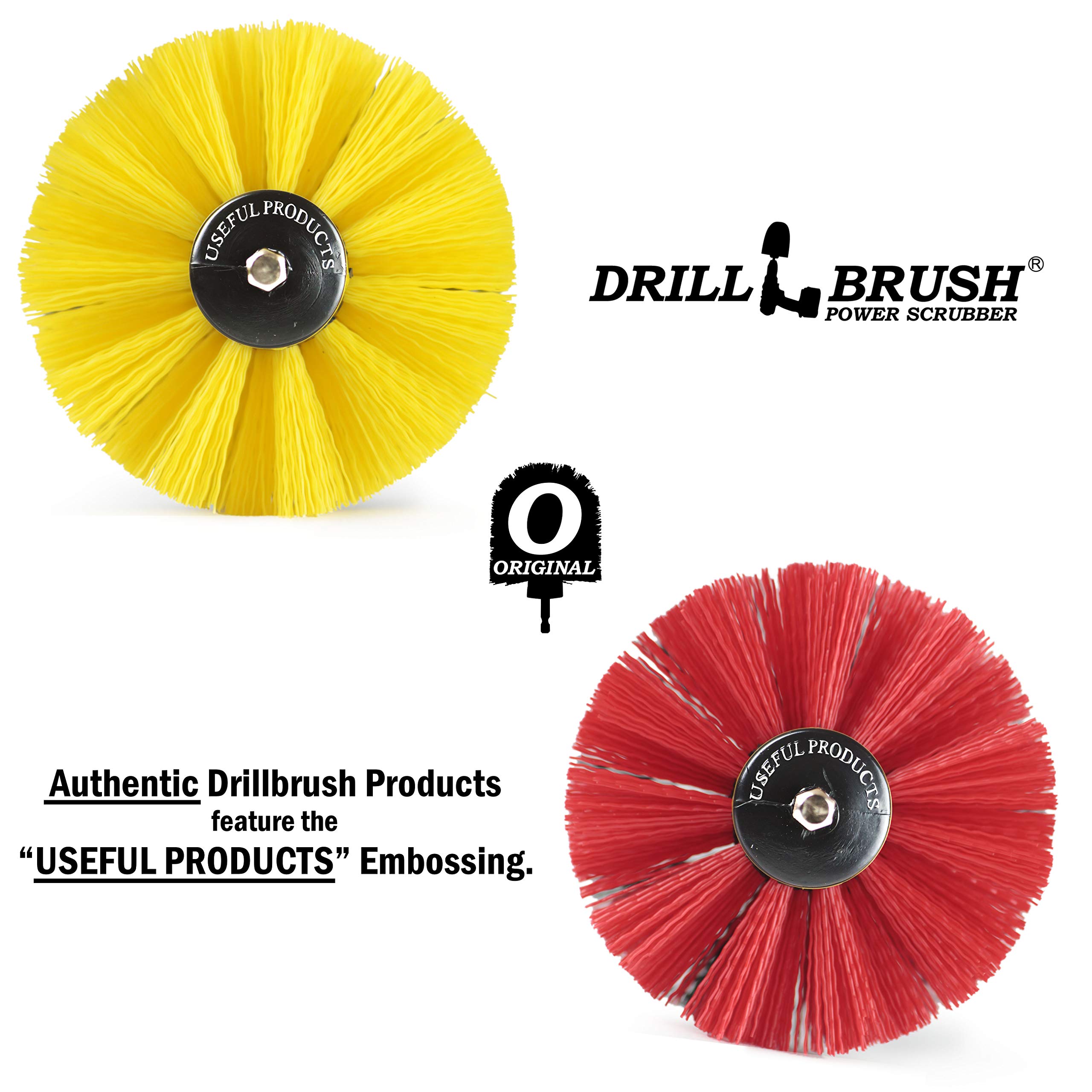 Power Drill Brush Cleaning Kit for Concrete, Brick, Stone & Fireplace - Heavy Duty Scrub Brush for Soap Scum, Hard Water Stains, Rust & Mineral Deposits - Perfect for Bird Baths, Garden Statues & Bathroom Cleaning
