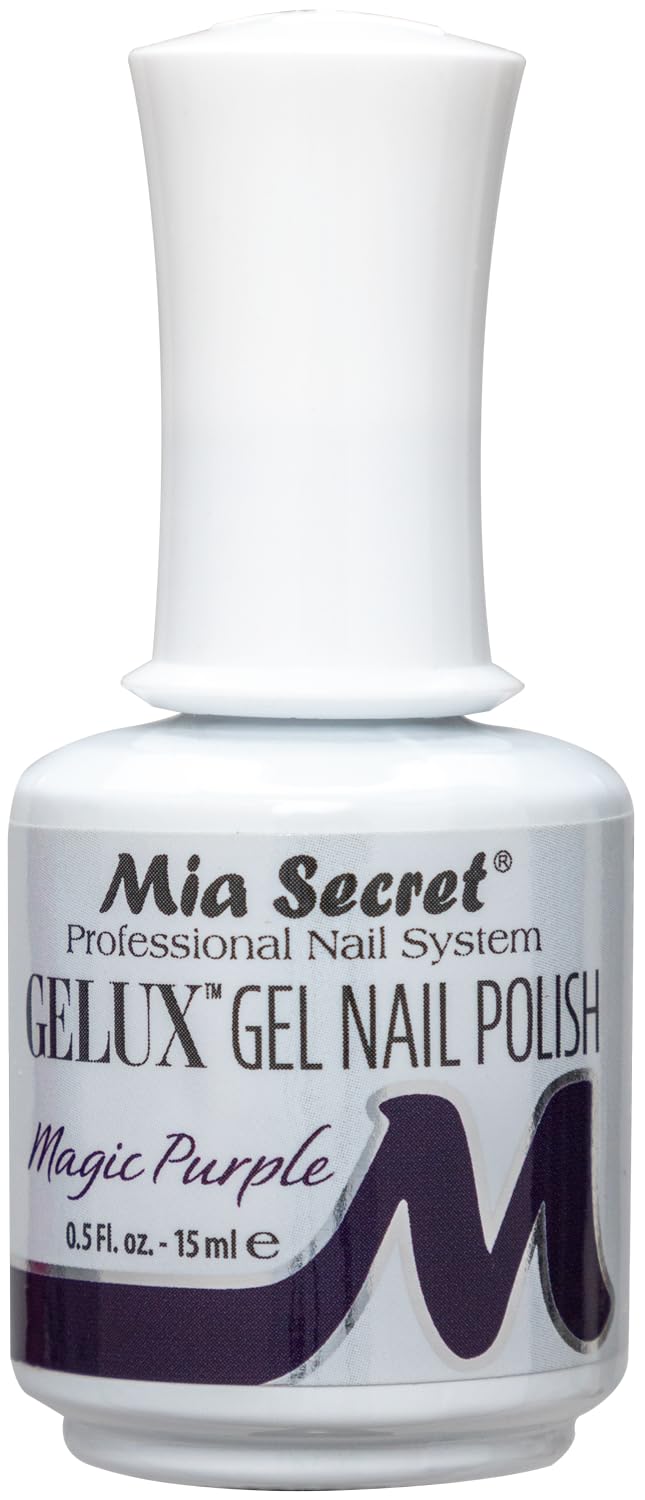 Mia Secret Gelux Soak Off Gel Nail Polish - Magic Purple UV LED Gel Polish for Long Lasting Manicure - Professional Salon Quality Nail Lacquer for Home & Salon Use - Perfect for Parties, Weddings & Special Occasions