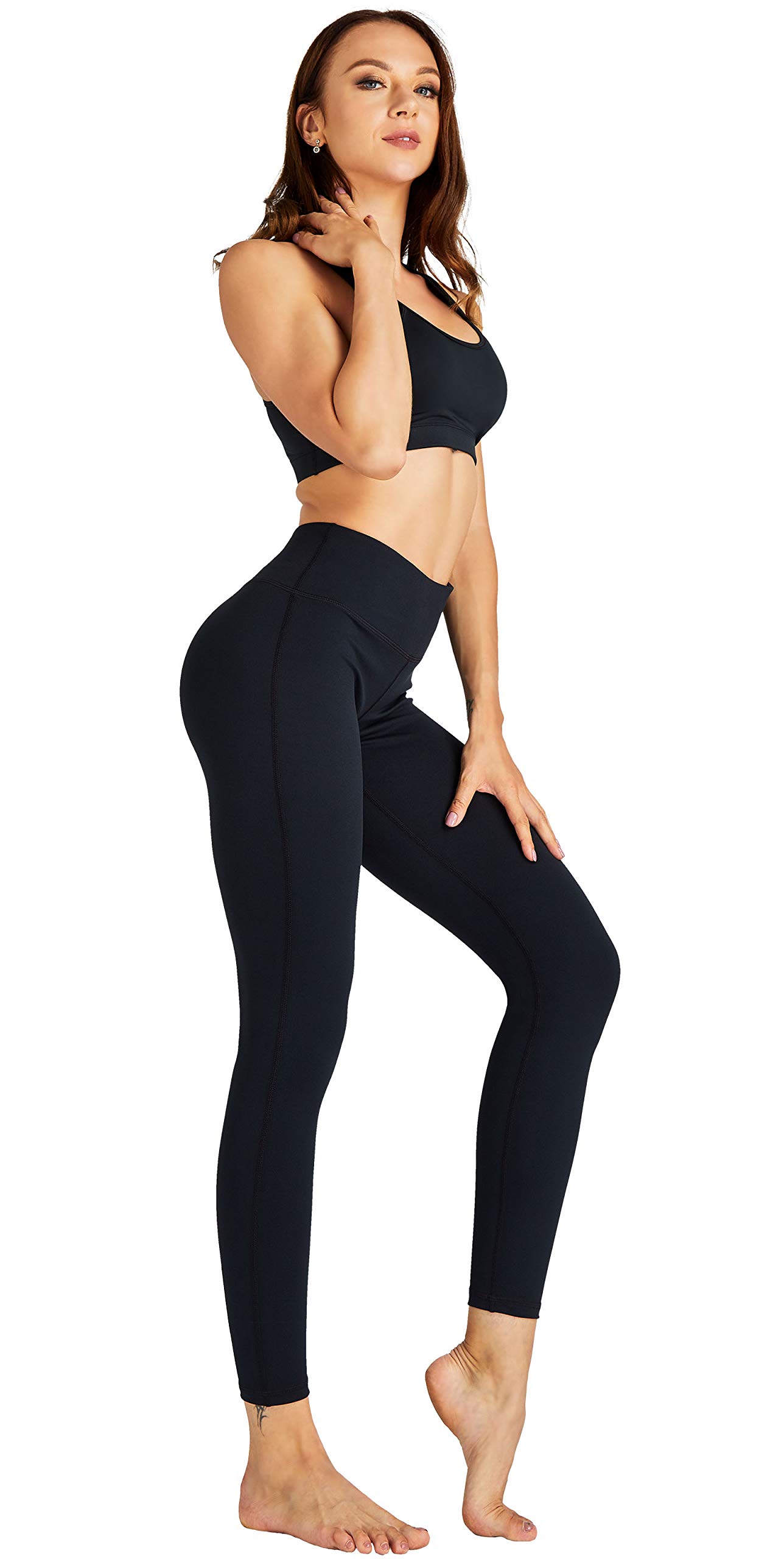 COOLOMG Women's High-Waisted Yoga Leggings - Breathable Workout Tights with Hidden Pockets for Running, Gym & Fitness | Perfect for Yoga, Pilates & Active Lifestyle