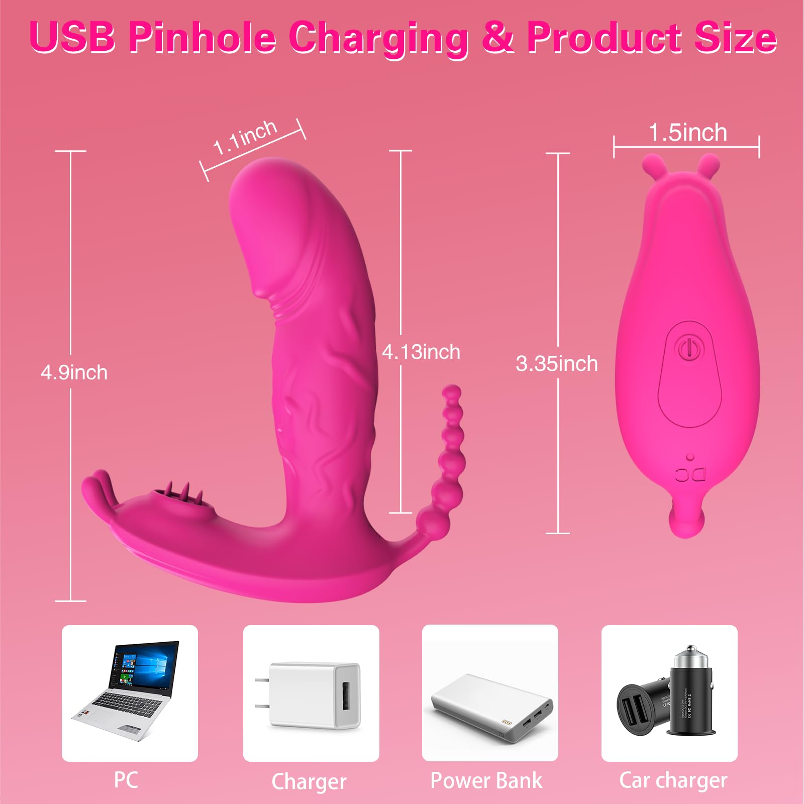Premium Wearable G-Spot Vibrator with App Remote Control - 9 Powerful Vibration Modes for Couples & Long Distance Play | Waterproof Butterfly Panty Vibrator for Women | Perfect for Date Nights, Travel & Spicing Up Relationships