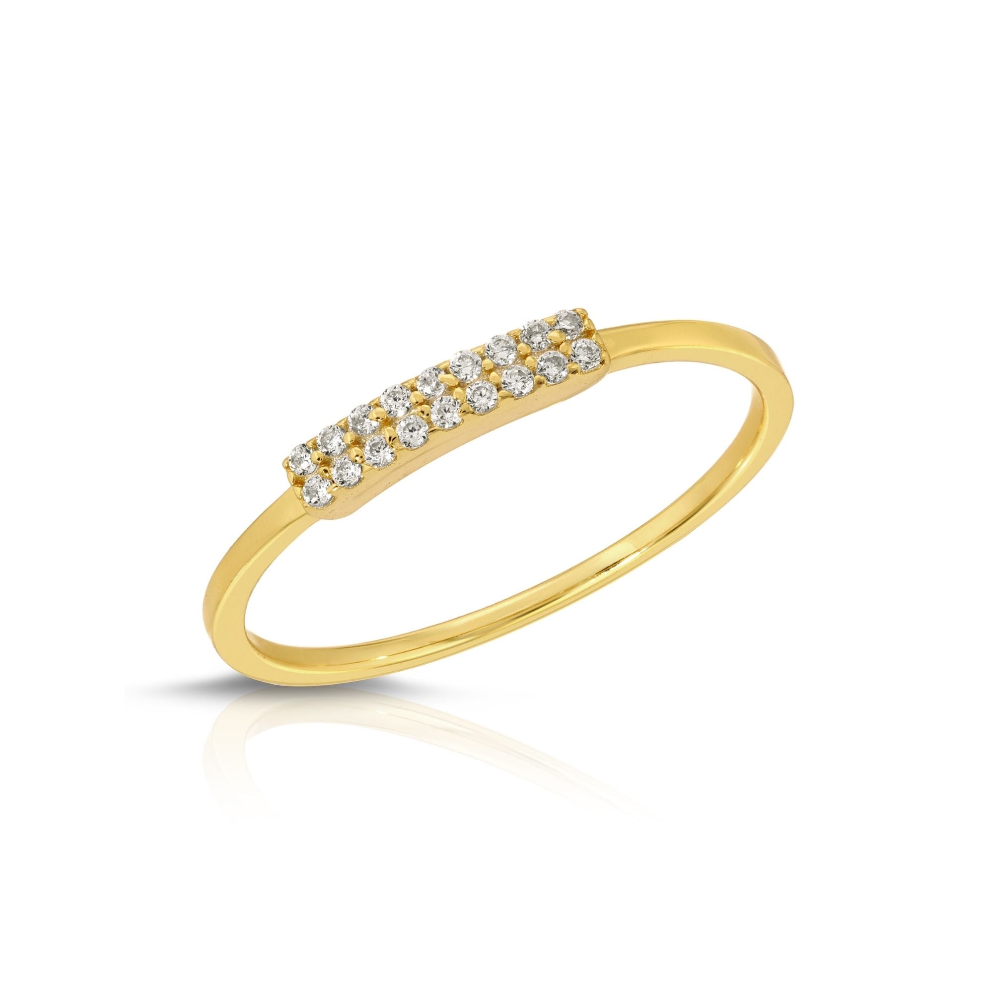 Melissa Gold Ring for Women - 14K Solid Gold Minimalist Ring, Dainty & Elegant Jewelry Gift for Her - Perfect for Everyday Wear, Anniversary & Valentine's Day