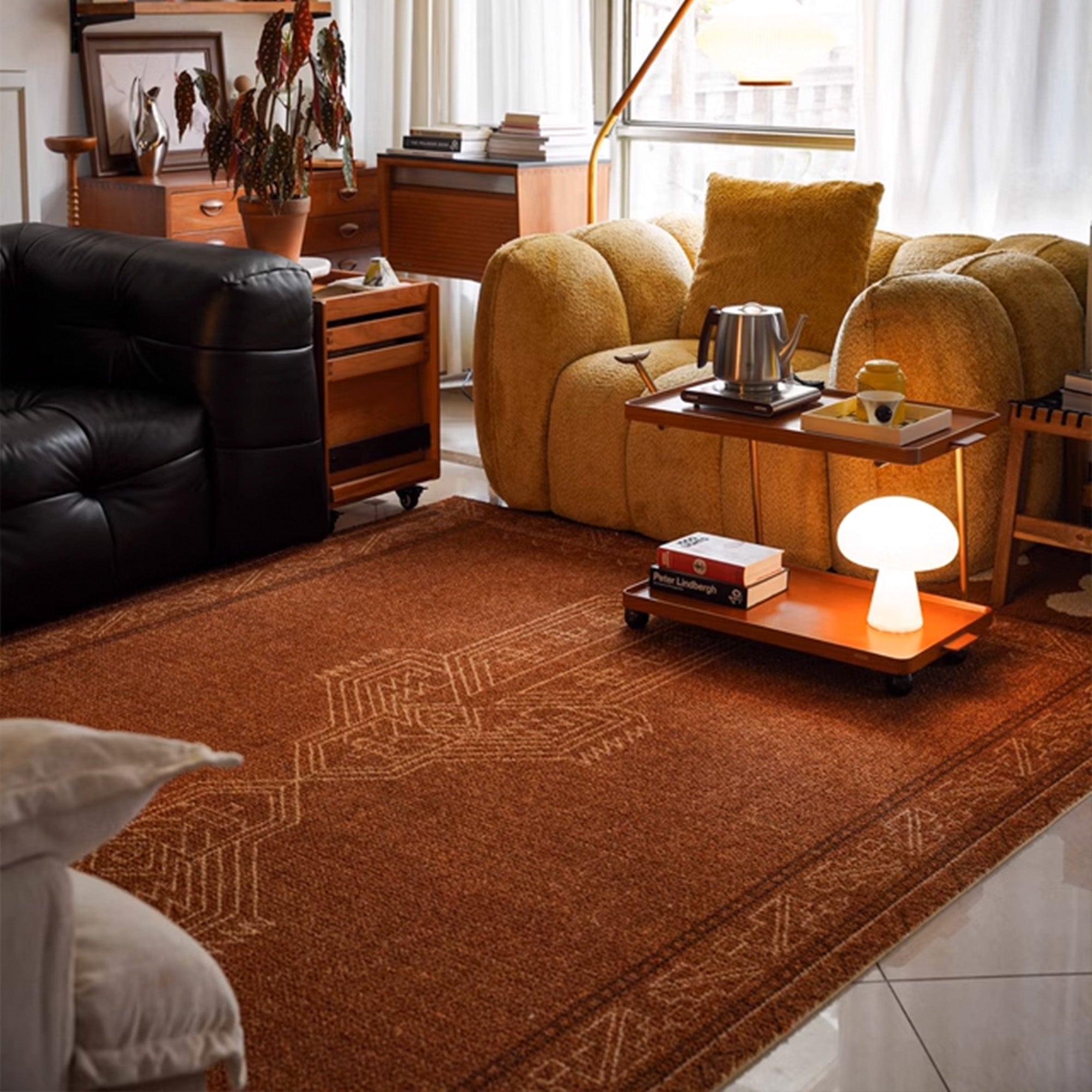 Vintage Tribal Easy Clean Spillproof Rug - Pet Friendly Large Area Rug for Living Room, Bedroom & Dining Room - Final Sale