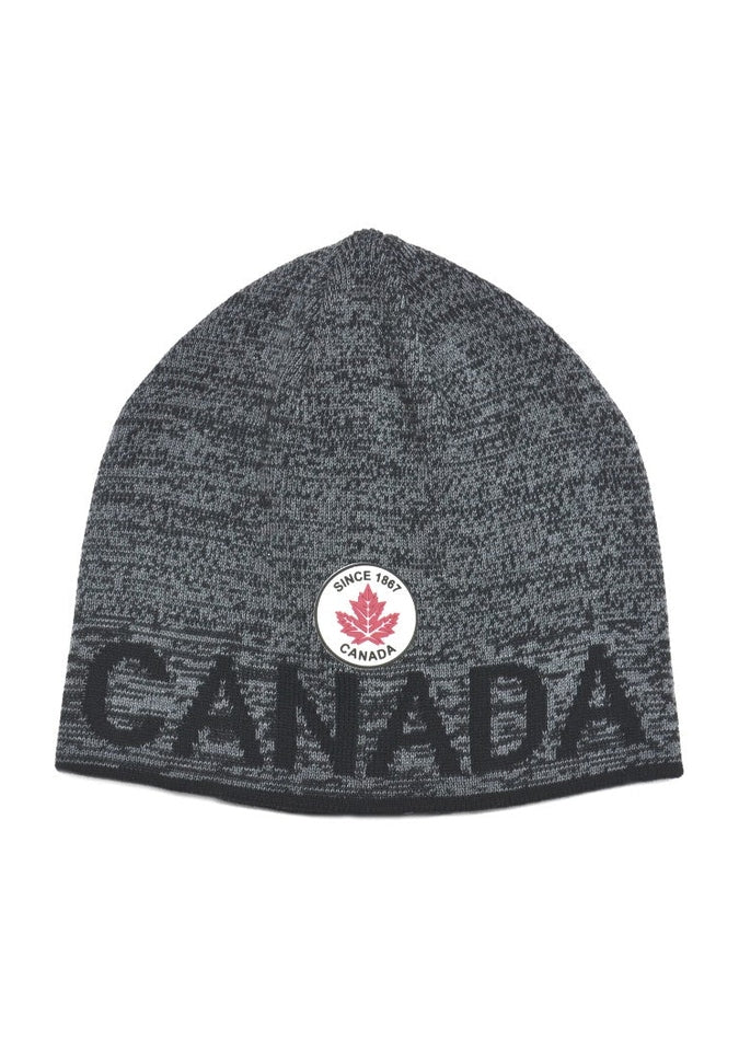 Canada Patch Crown Cap Knit Beanie - Warm Winter Hat for Men & Women - Perfect for Skiing, Snowboarding & Outdoor Activities