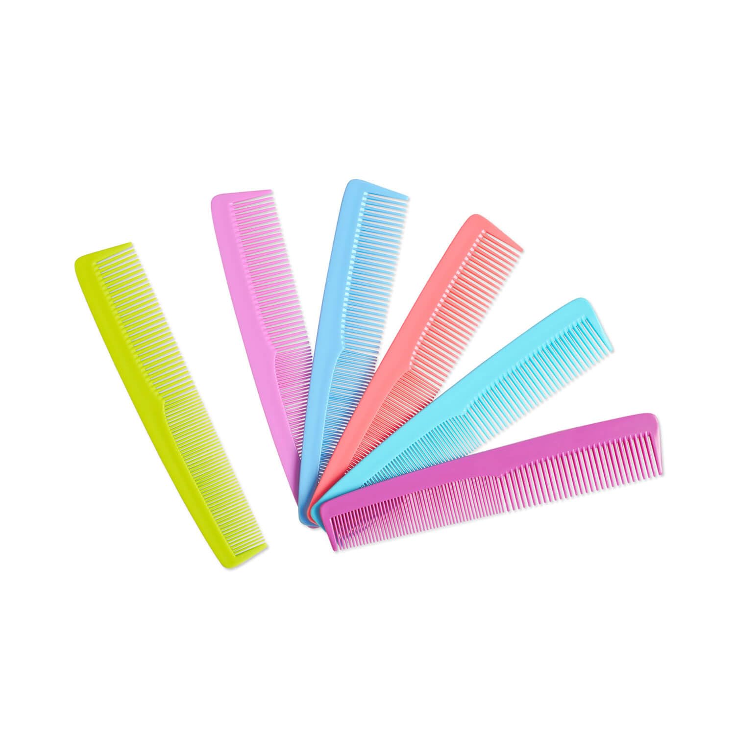 Zodiac 6-Piece Colorful Hair Combs Set for Women & Men - Coarse & Fine Teeth Styling Combs for All Hair Types (Multicolor) - Perfect for Salon, Travel & Home Hair Care