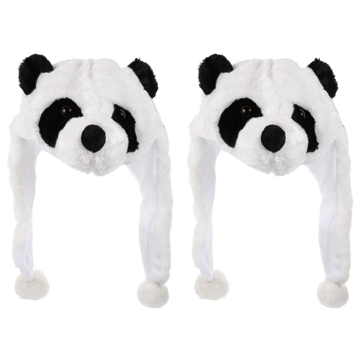 Bestoyard 2 Pack Cute Cartoon Animal Earmuffs - Winter Warm Panda Hat with Soft Fleece Lining for Women & Kids - Perfect for Snow Day, Outdoor Activities, and Cold Weather Fashion Accessories