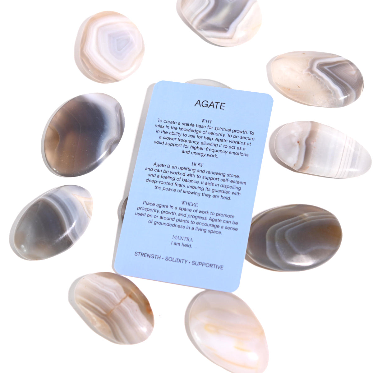 Healing Agate Palm Stone for Stress Relief - Natural Worry Stone for Anxiety, Meditation & Relaxation - Perfect for Yoga, Mindfulness & Emotional Balance