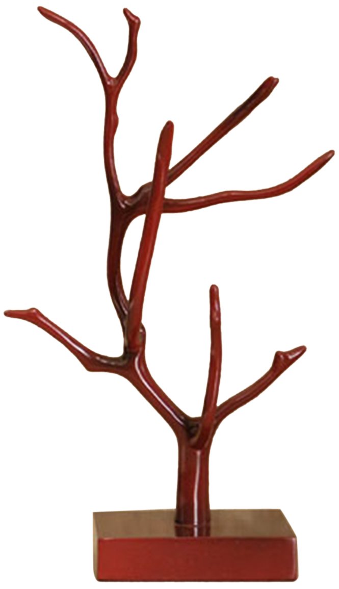 Wrapables Petite Magnolia Jewelry Tree - Red | Elegant Jewelry Organizer for Necklaces, Rings & Bracelets | Perfect for Bedroom, Bathroom & Dressing Table Decor