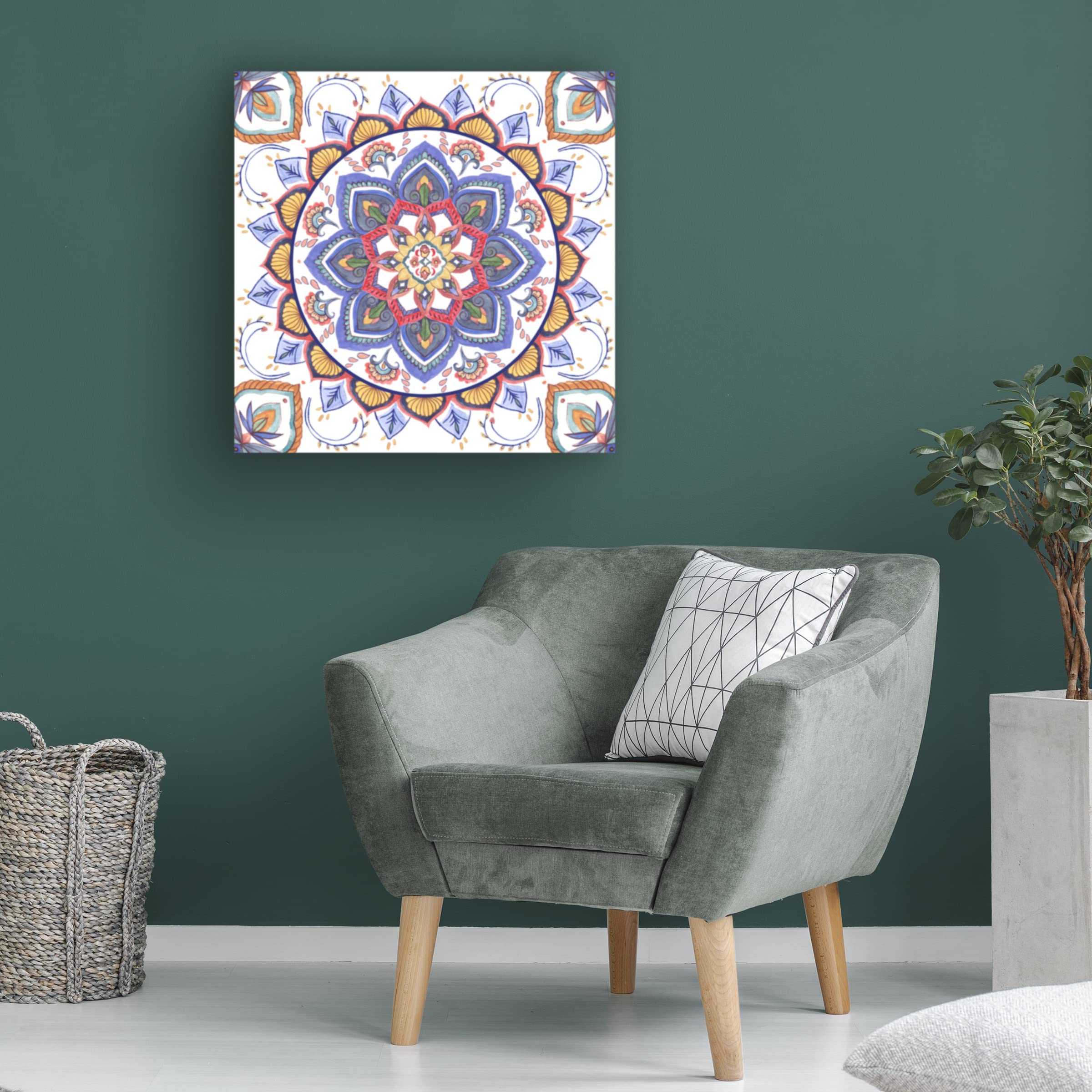Trademark Fine Art 'Mandala Meditation III' Canvas Wall Art by Melissa Wang - Perfect for Yoga Studios, Meditation Spaces & Boho Home Decor