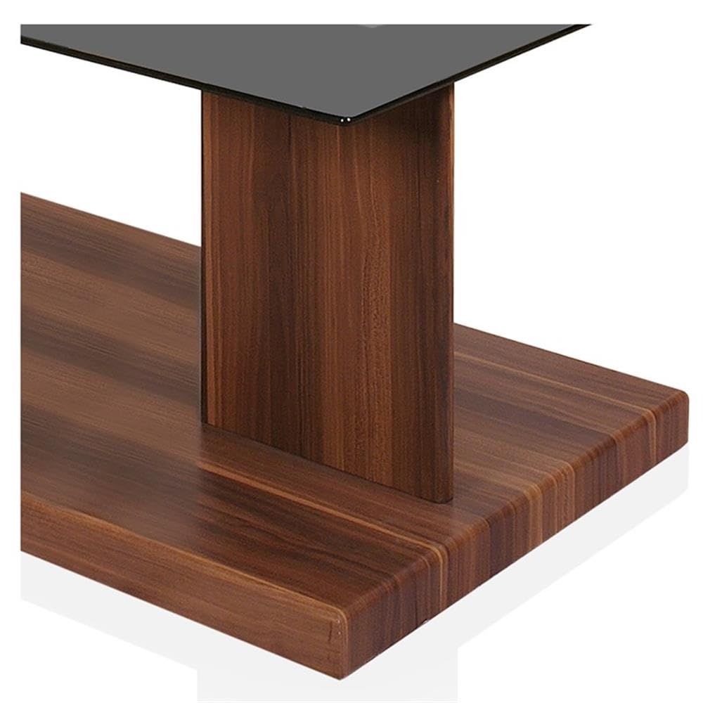 Thame Contemporary Dark Walnut Wood Coffee Table by Furniture of America - Perfect for Living Room, Lounge & Modern Home Decor
