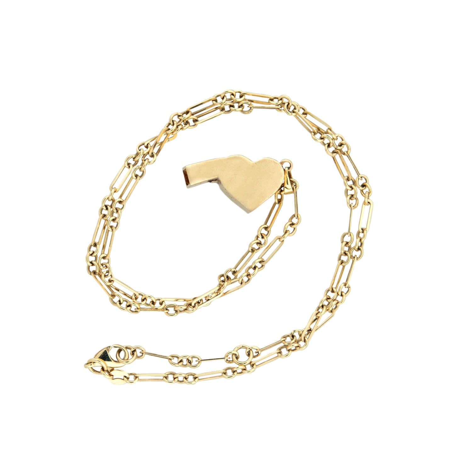14K Gold Heart Whistle Charm Necklace - Elegant Dainty Jewelry for Women, Perfect Gift for Valentine's Day, Anniversary or Everyday Wear