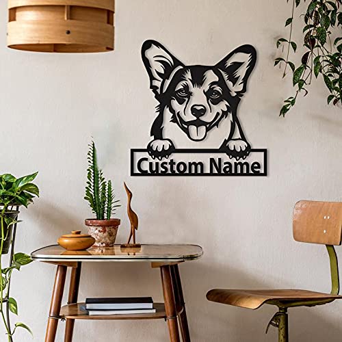 Custom Welsh Corgi Dog Metal Sign Art - Personalized Pet Gift for Dog Lovers & Men - Unique Home Decor for Living Room, Office, or Man Cave