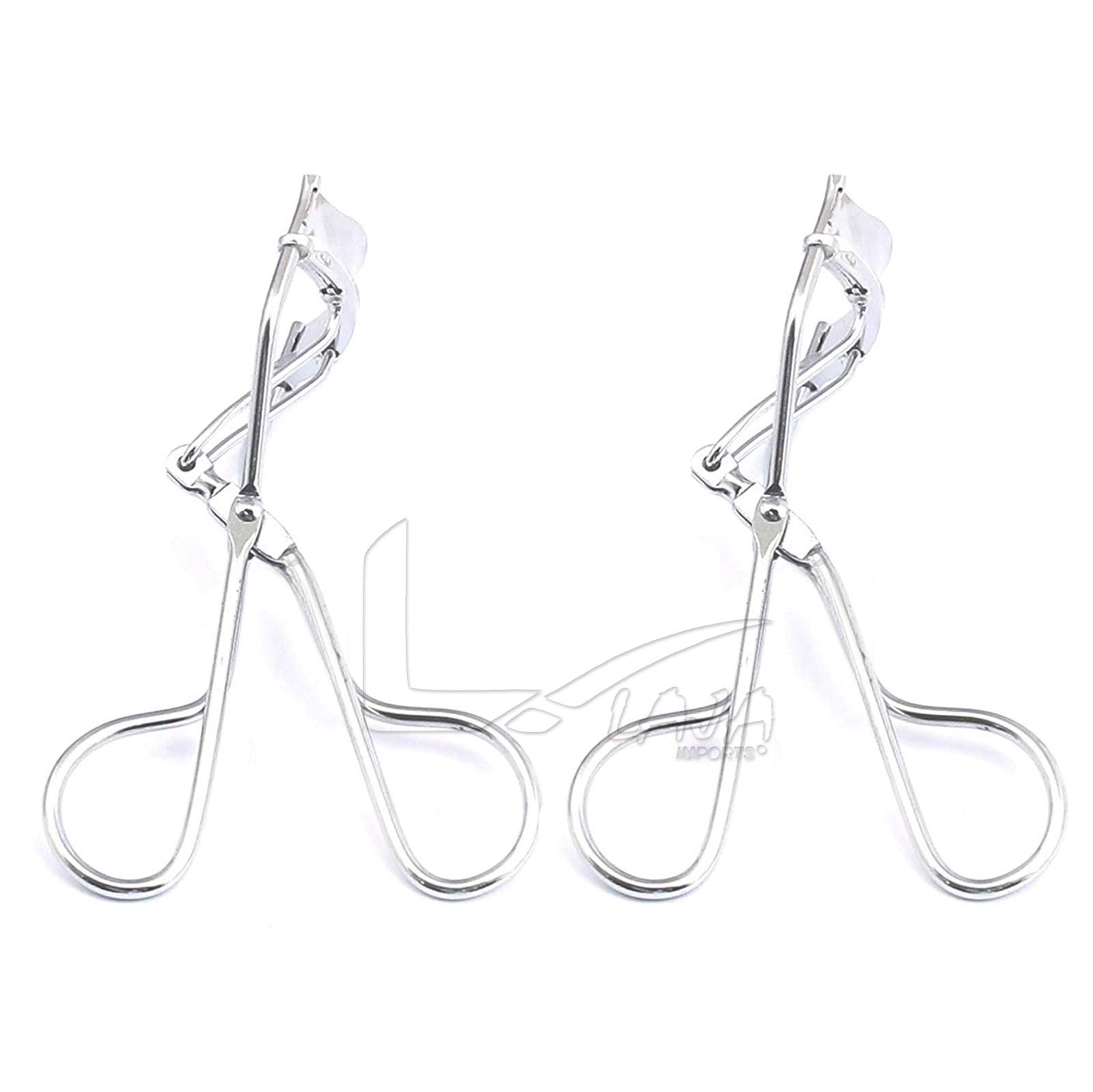 Professional Silver Eyelash Curler Set of 2 - Premium Lash Curling Tools for Perfect Eye Makeup | Ideal for Home Use, Travel & Professional Makeup Artists